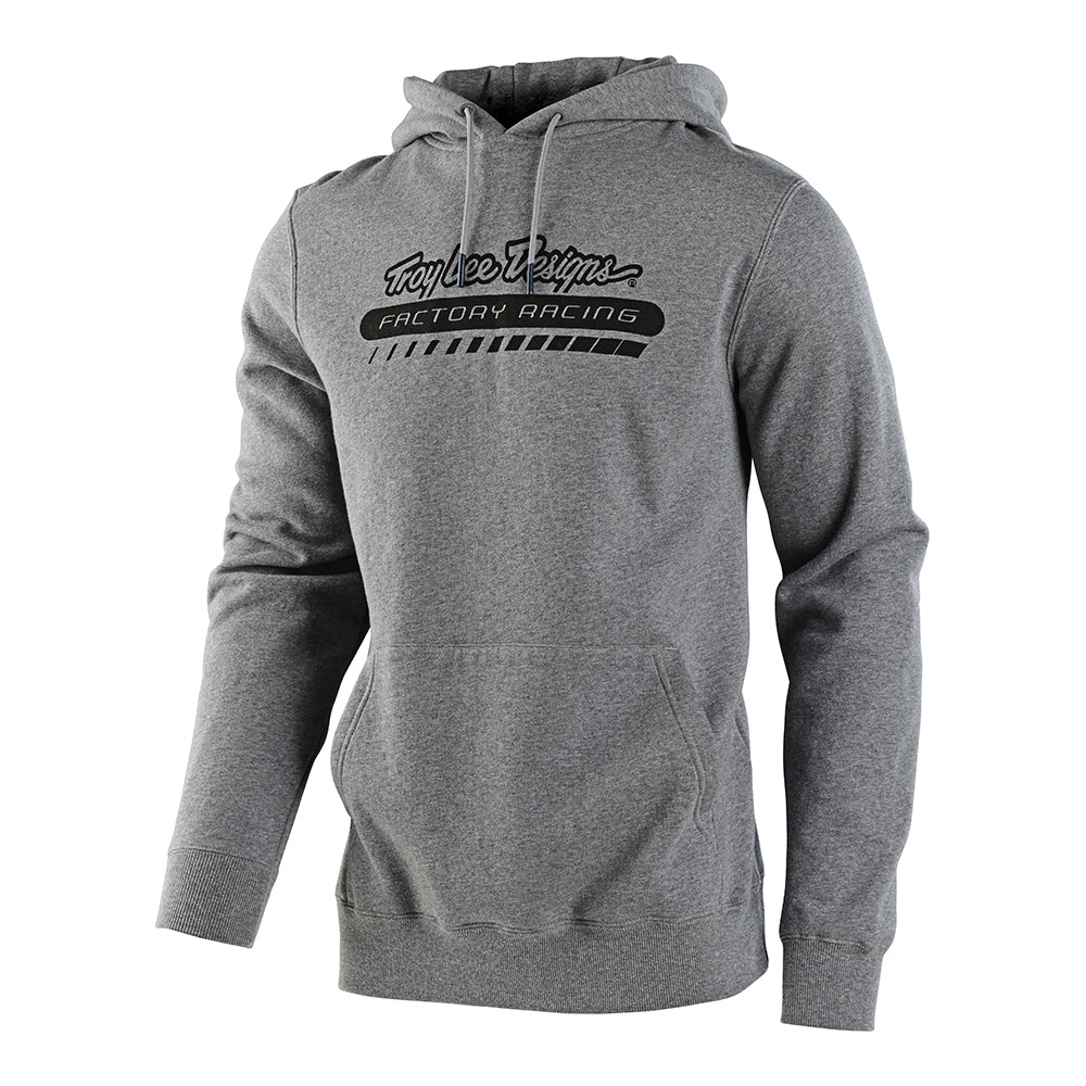 Fleece-Hoodie Factory Racing von TLD, Heather Grey