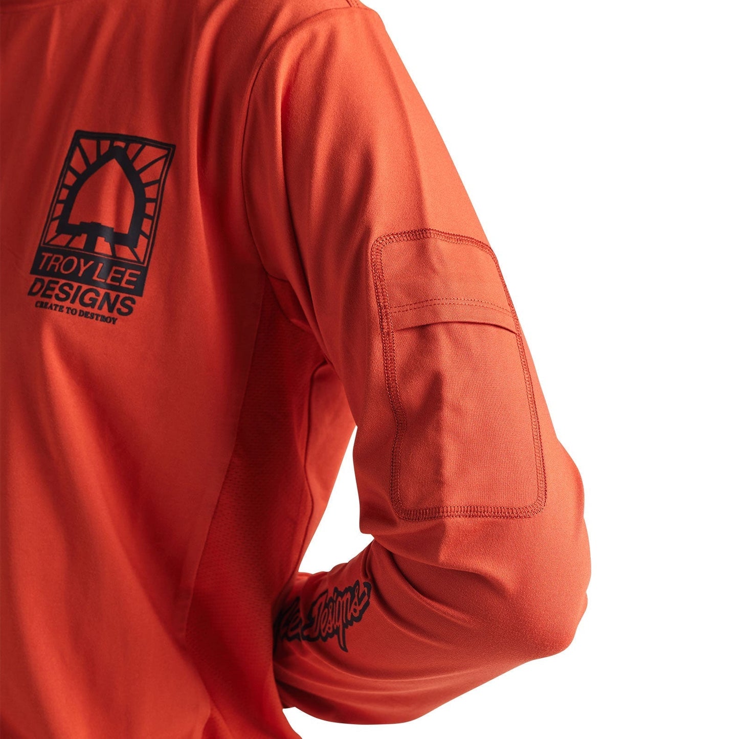 Troy Lee Ruckus Long Sleeve Ride Tee Create to Destroy Brick