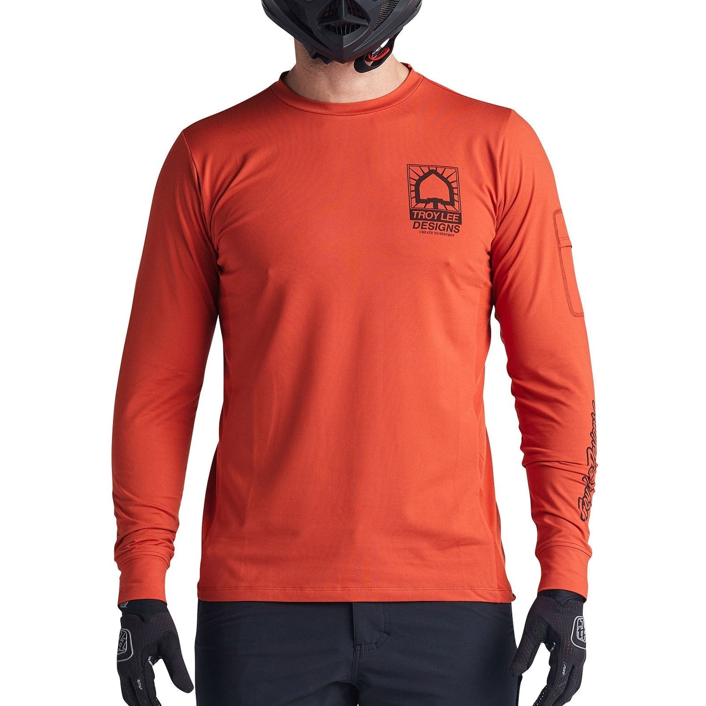 Troy Lee Ruckus Long Sleeve Ride Tee Create to Destroy Brick