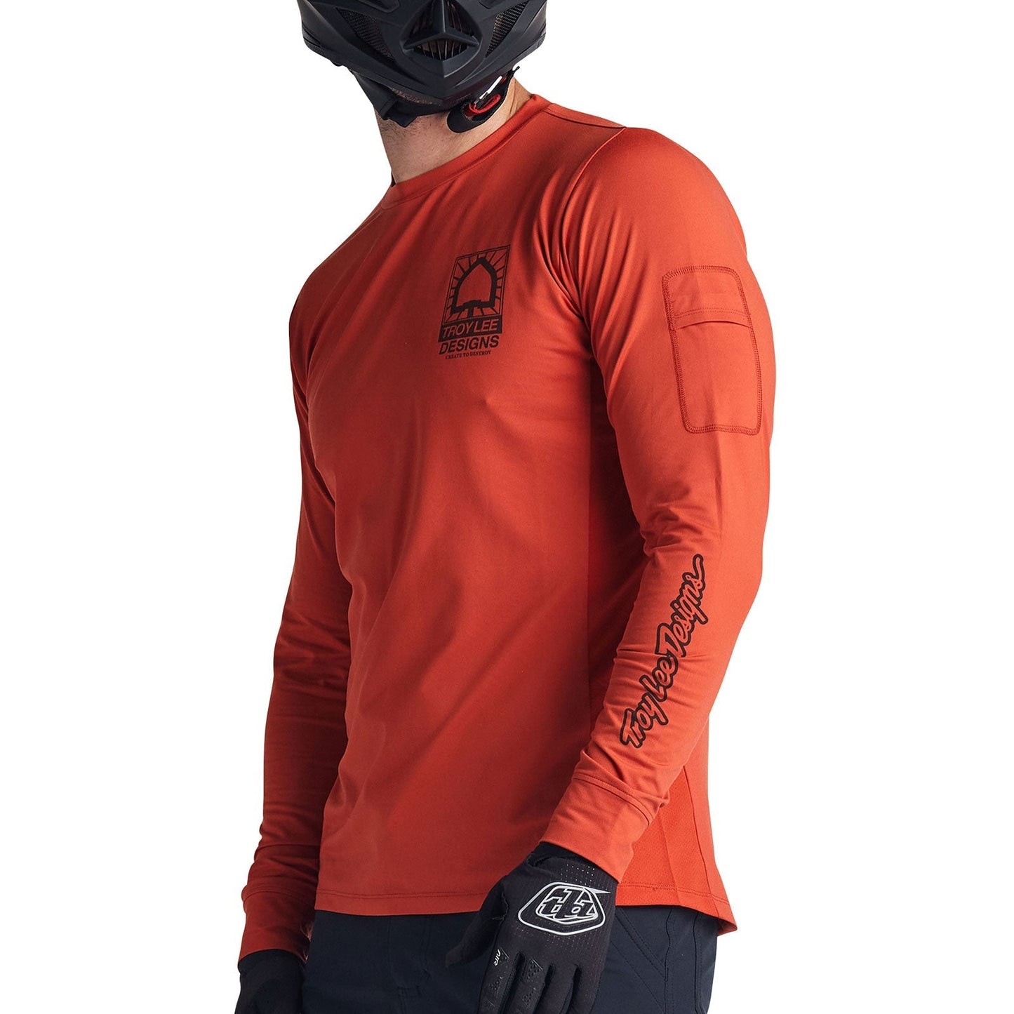 Troy Lee Ruckus Long Sleeve Ride Tee Create to Destroy Brick
