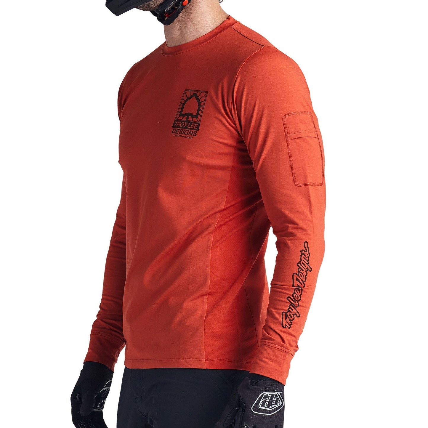 Troy Lee Ruckus Long Sleeve Ride Tee Create to Destroy Brick