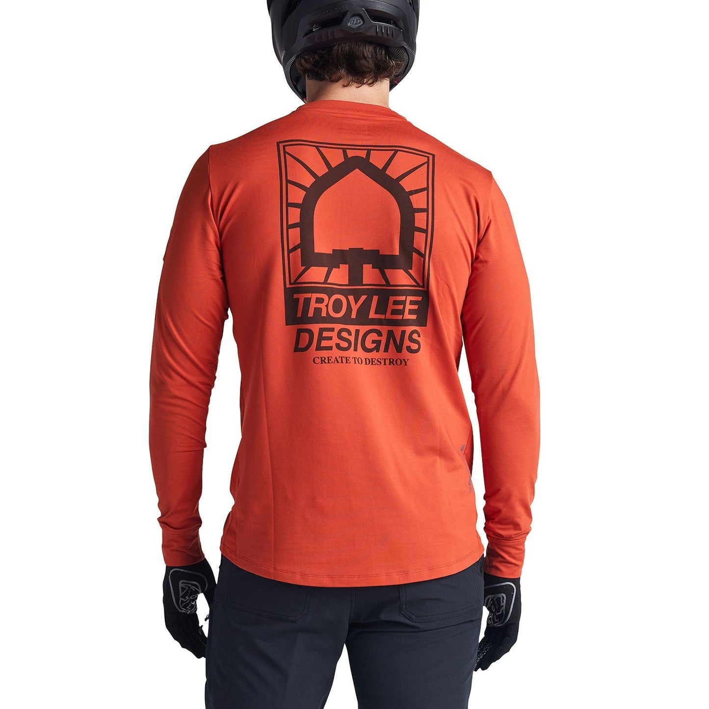 Troy Lee Ruckus Long Sleeve Ride Tee Create to Destroy Brick