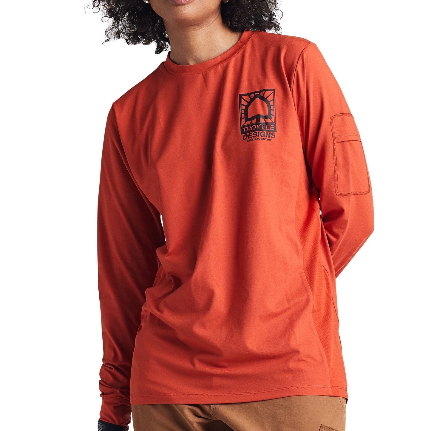 Troy Lee Ruckus Long Sleeve Ride Tee Create to Destroy Brick