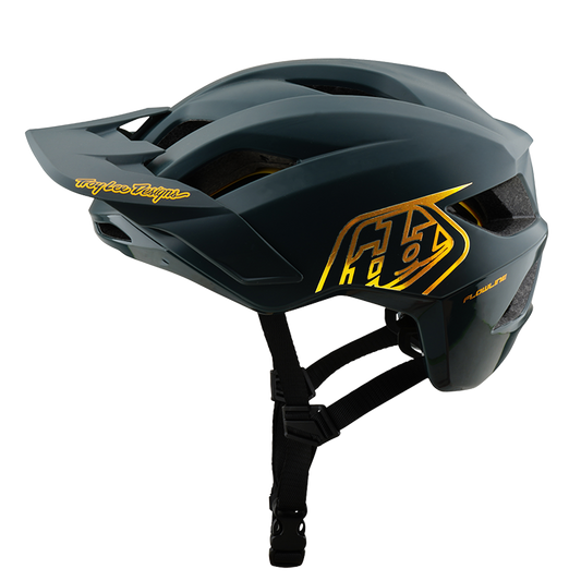 TLD Youth Flowline Helmet W/MIPS Point Grey / Gold