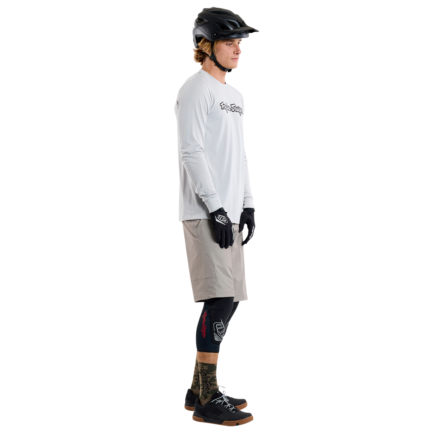 TLD Skyline Fahr-Langarm-T-Shirt Signature, Dunstgrau