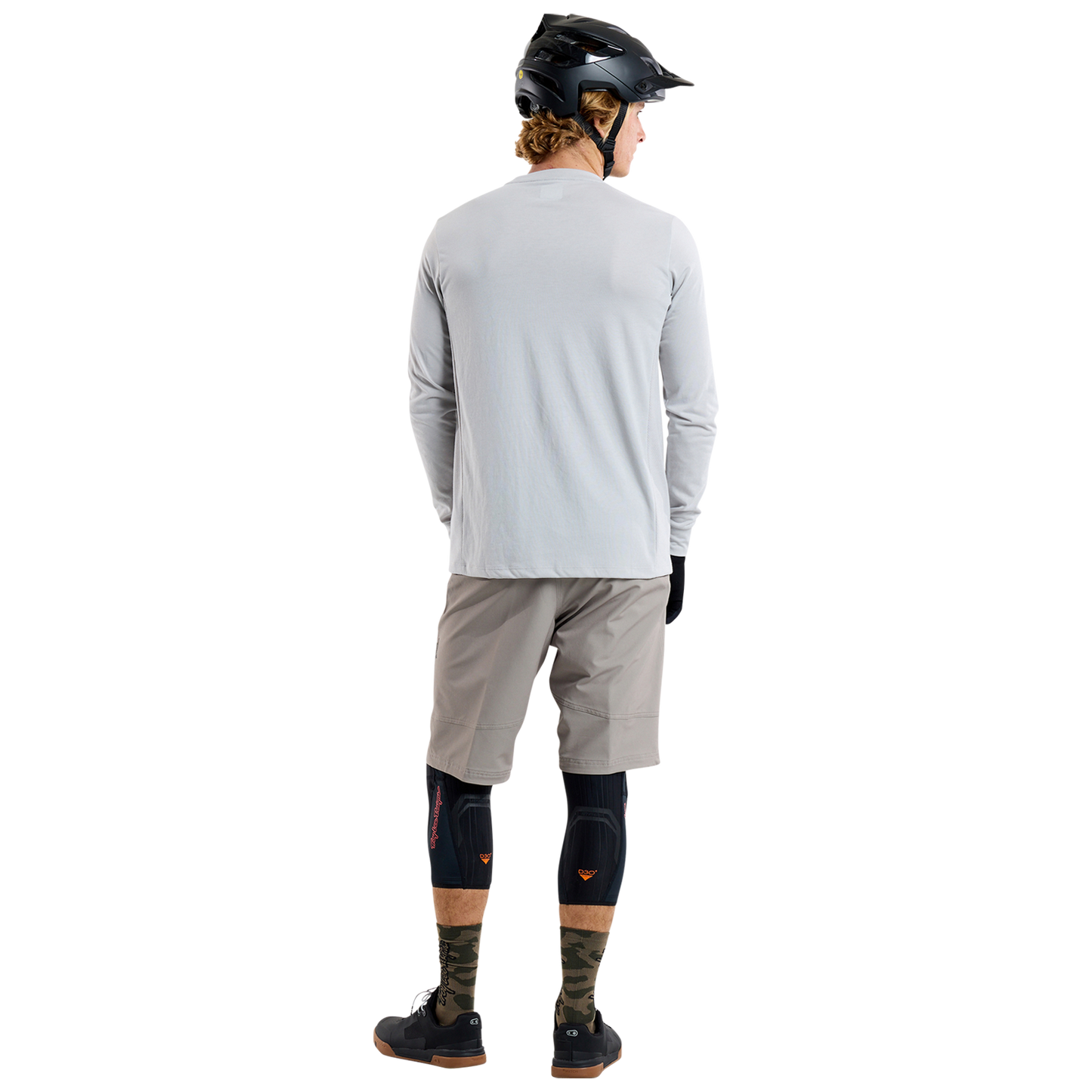 TLD Skyline Fahr-Langarm-T-Shirt Signature, Dunstgrau