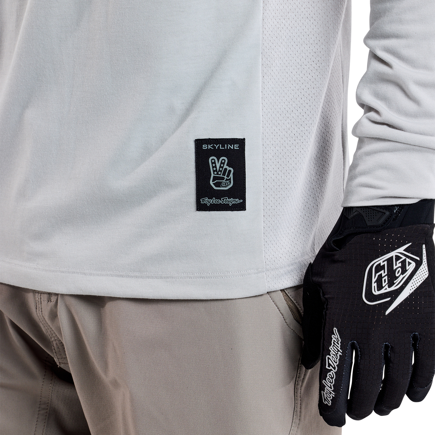 TLD Skyline Fahr-Langarm-T-Shirt Signature, Dunstgrau
