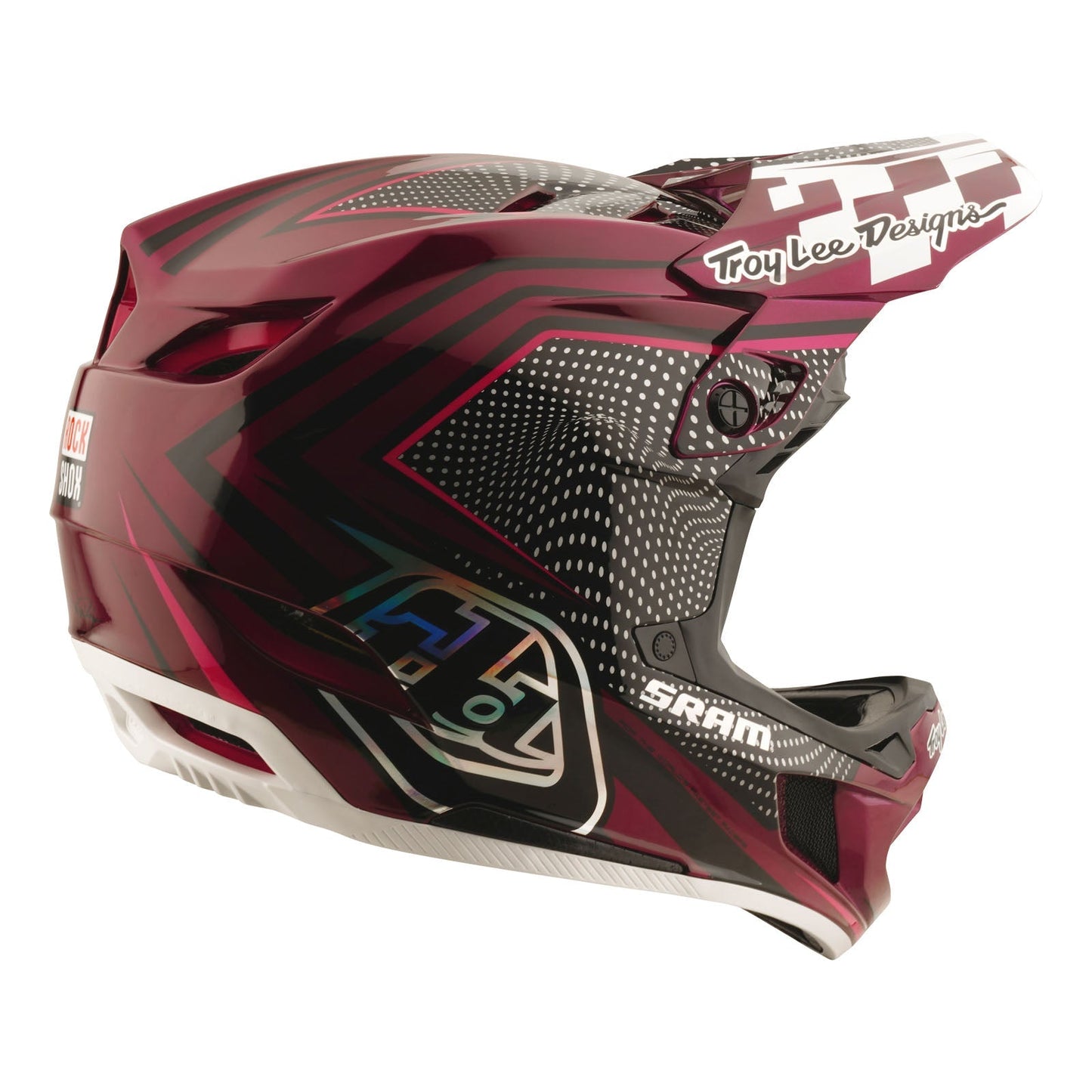 TLD D4 Carbon-Helm mit MIPS Troy Lee Designs X SRAM Radioscape Black/Berry