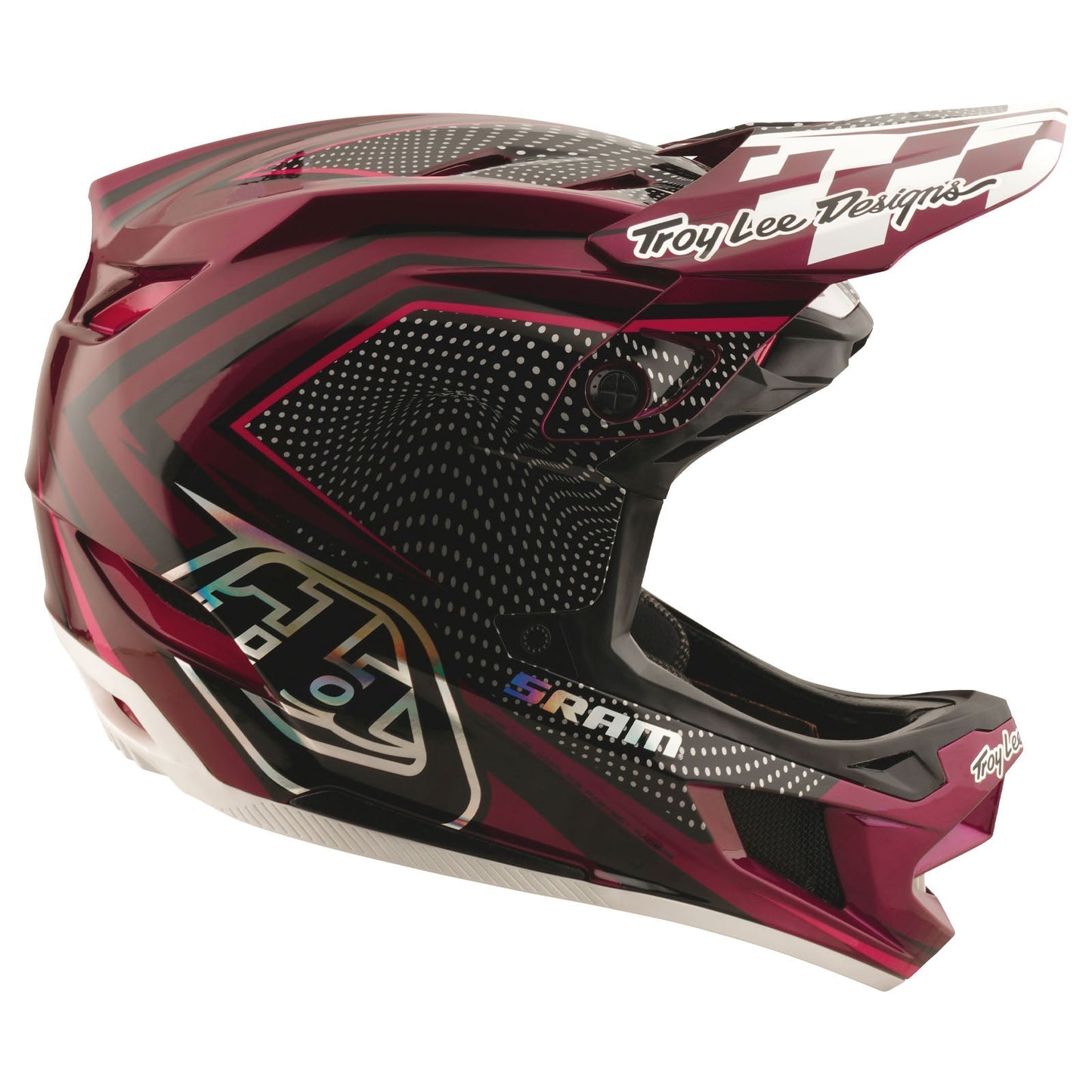 TLD D4 Carbon-Helm mit MIPS Troy Lee Designs X SRAM Radioscape Black/Berry