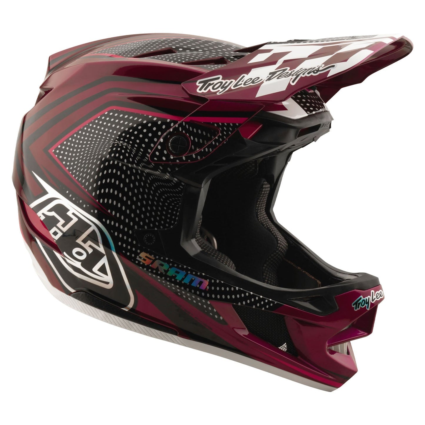 TLD D4 Carbon-Helm mit MIPS Troy Lee Designs X SRAM Radioscape Black/Berry