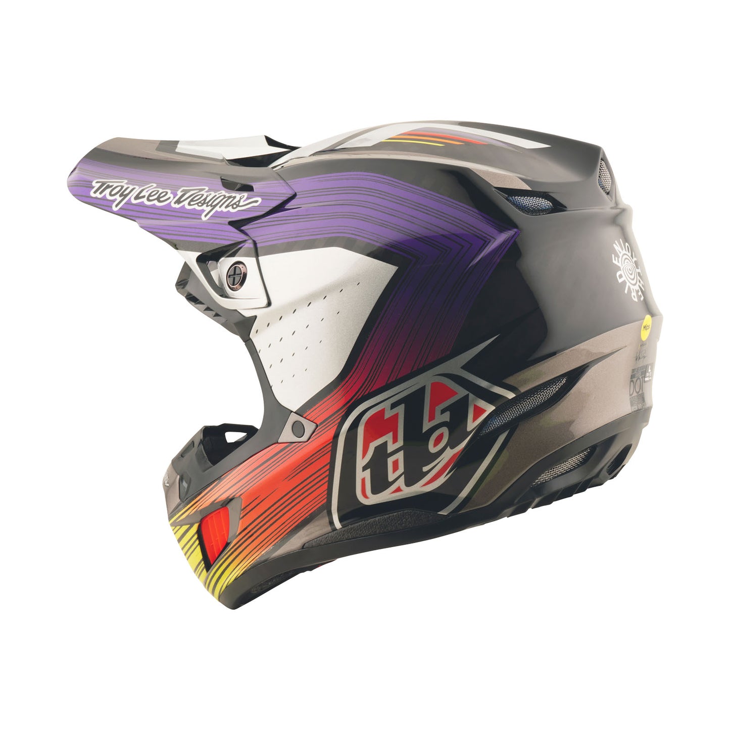 SE5 Carbon Helm mit MIPS Stripes Schwarz/Lila
