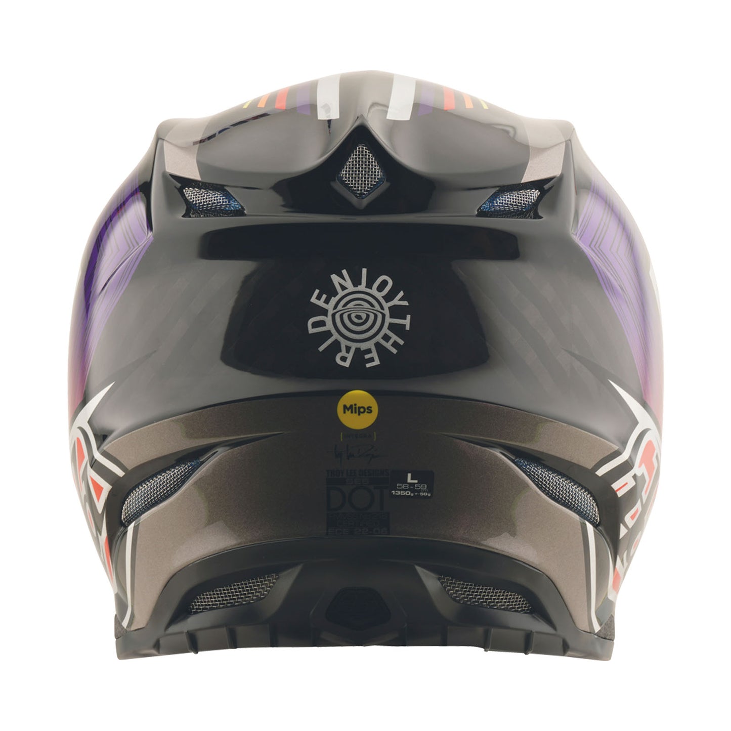 SE5 Carbon Helm mit MIPS Stripes Schwarz/Lila
