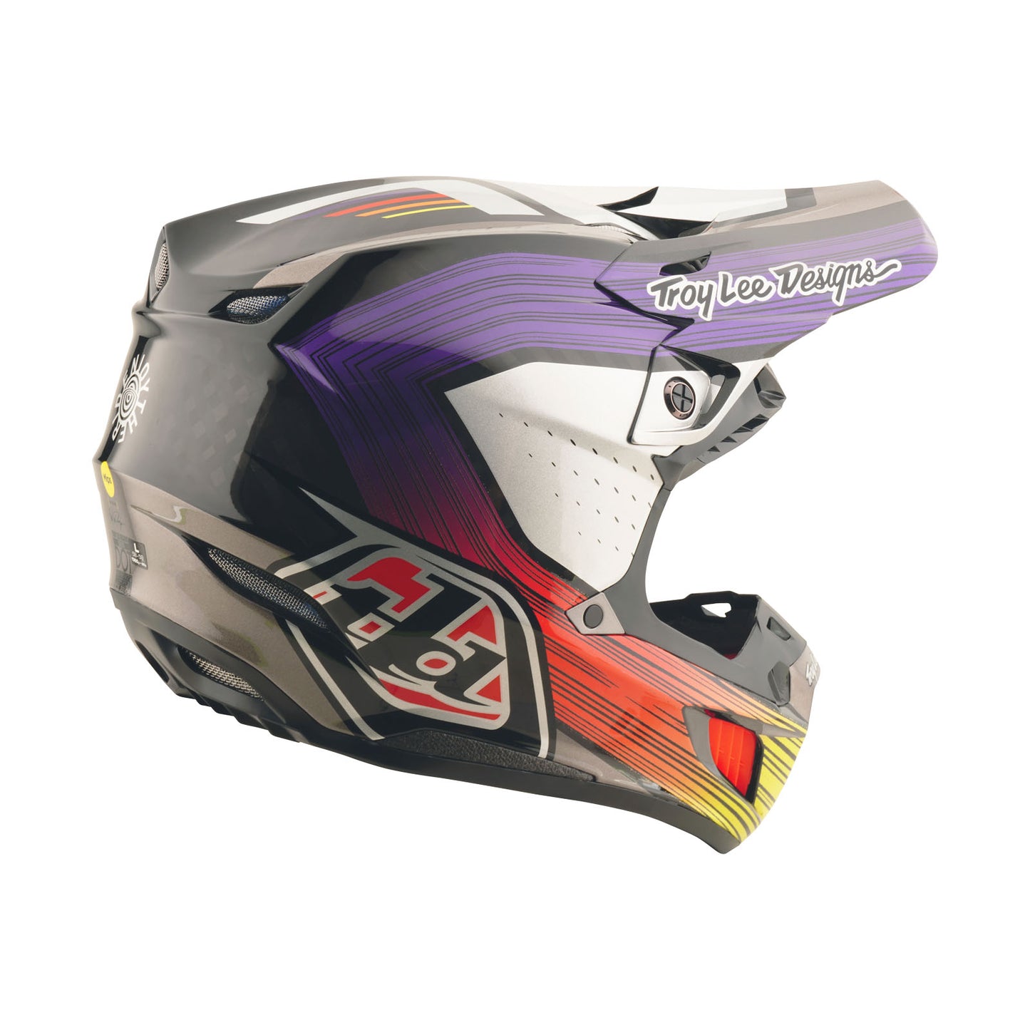 SE5 Carbon Helm mit MIPS Stripes Schwarz/Lila