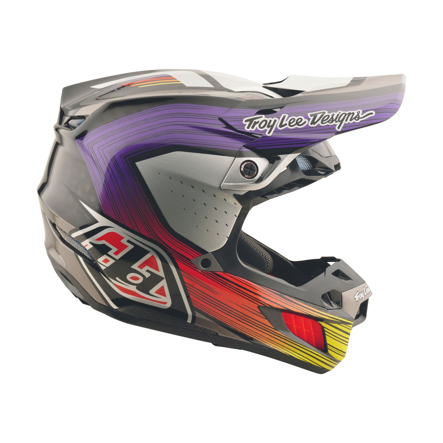 SE5 Carbon Helm mit MIPS Stripes Schwarz/Lila
