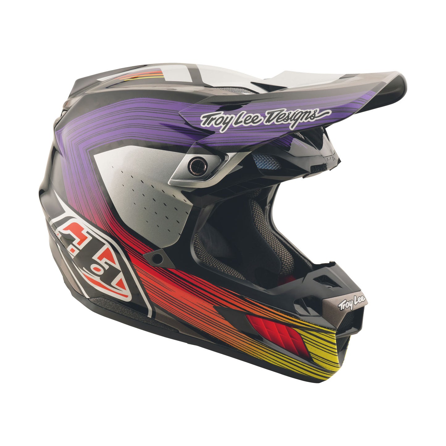 SE5 Carbon Helm mit MIPS Stripes Schwarz/Lila
