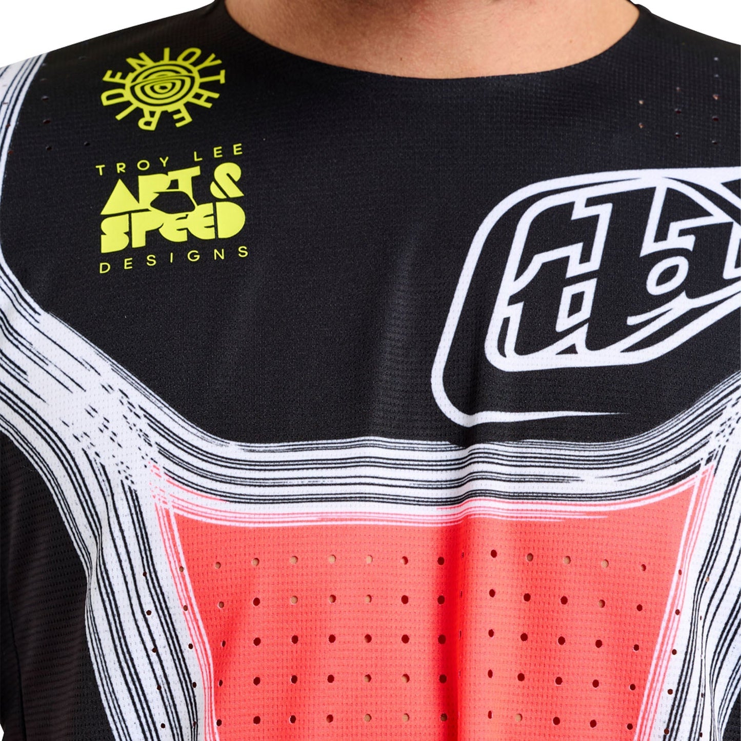 SE Pro Jersey Streifen Infra Rot/Schwarz