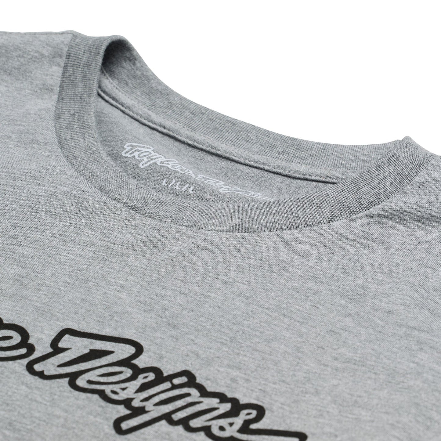 TLD Signature-Langarm-T‑Shirt, Grey Heather