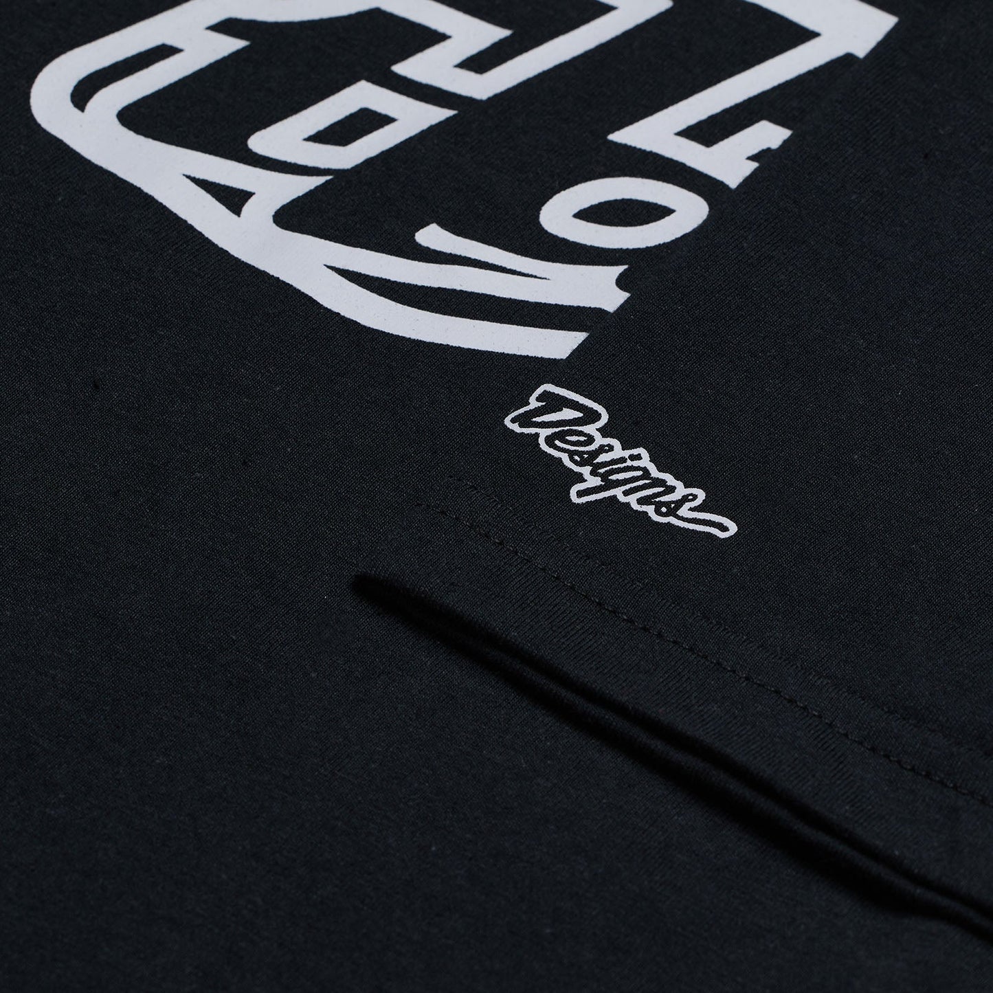 TLD Badge-Kurzarm-T‑Shirt, Schwarz
