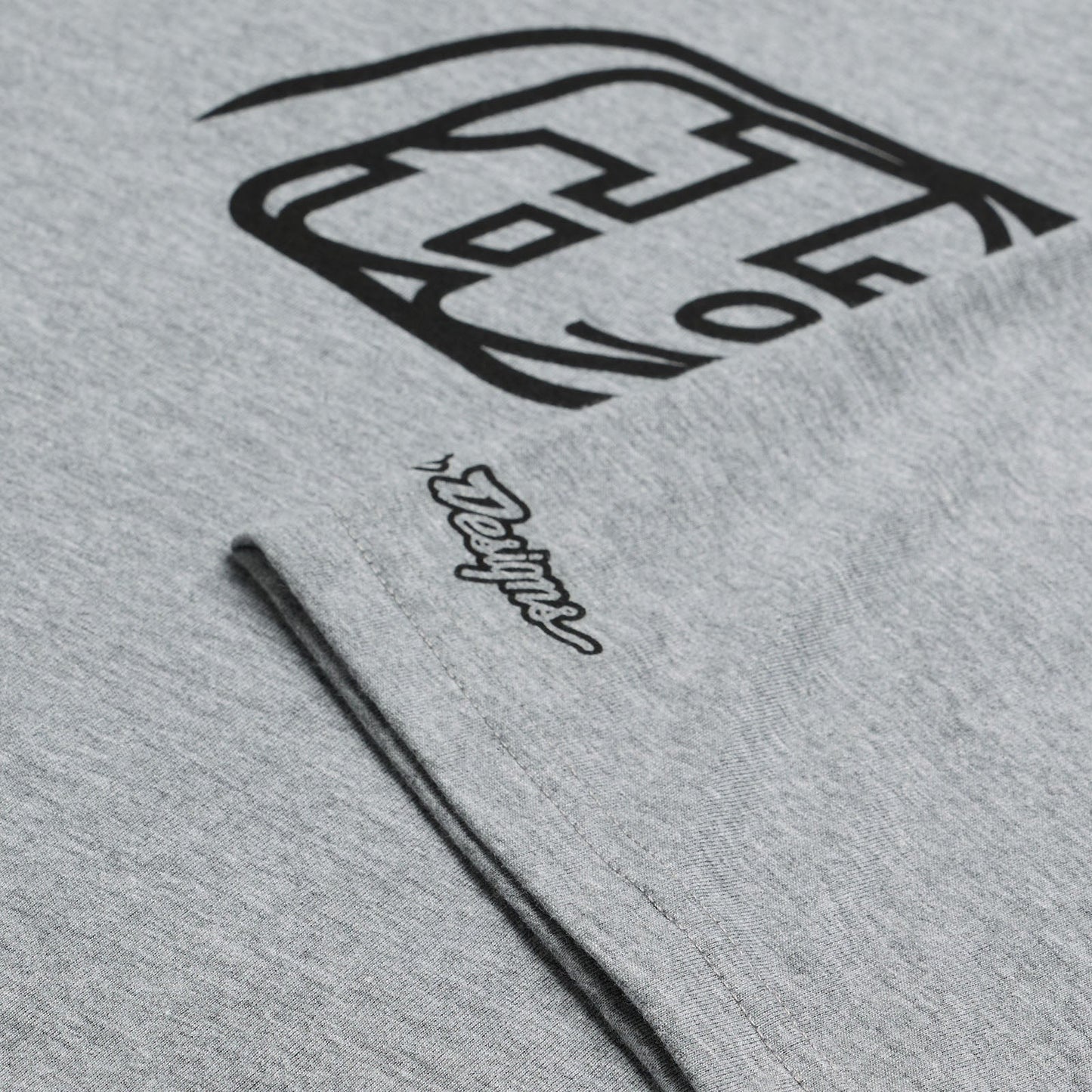 TLD Badge-Kurzarm-T‑Shirt, Grey Heather