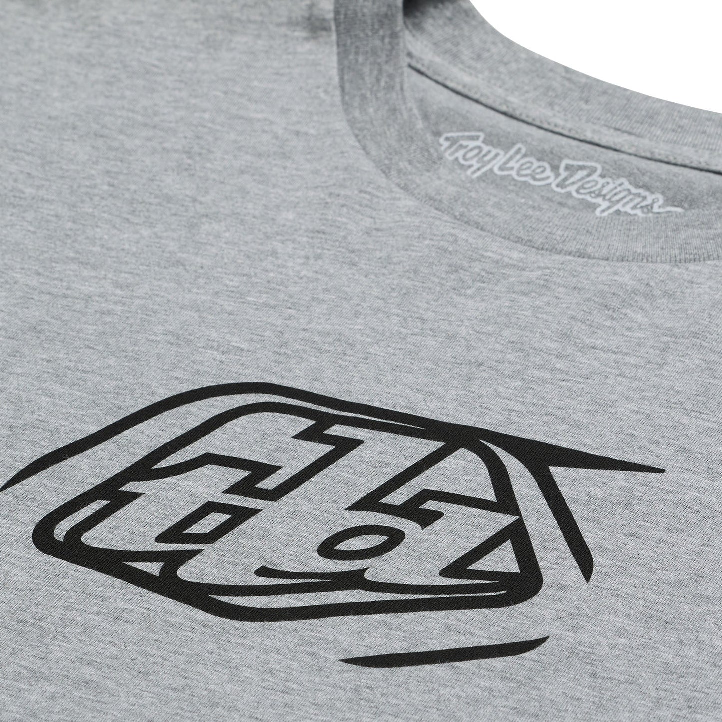 TLD Badge-Kurzarm-T‑Shirt, Grey Heather