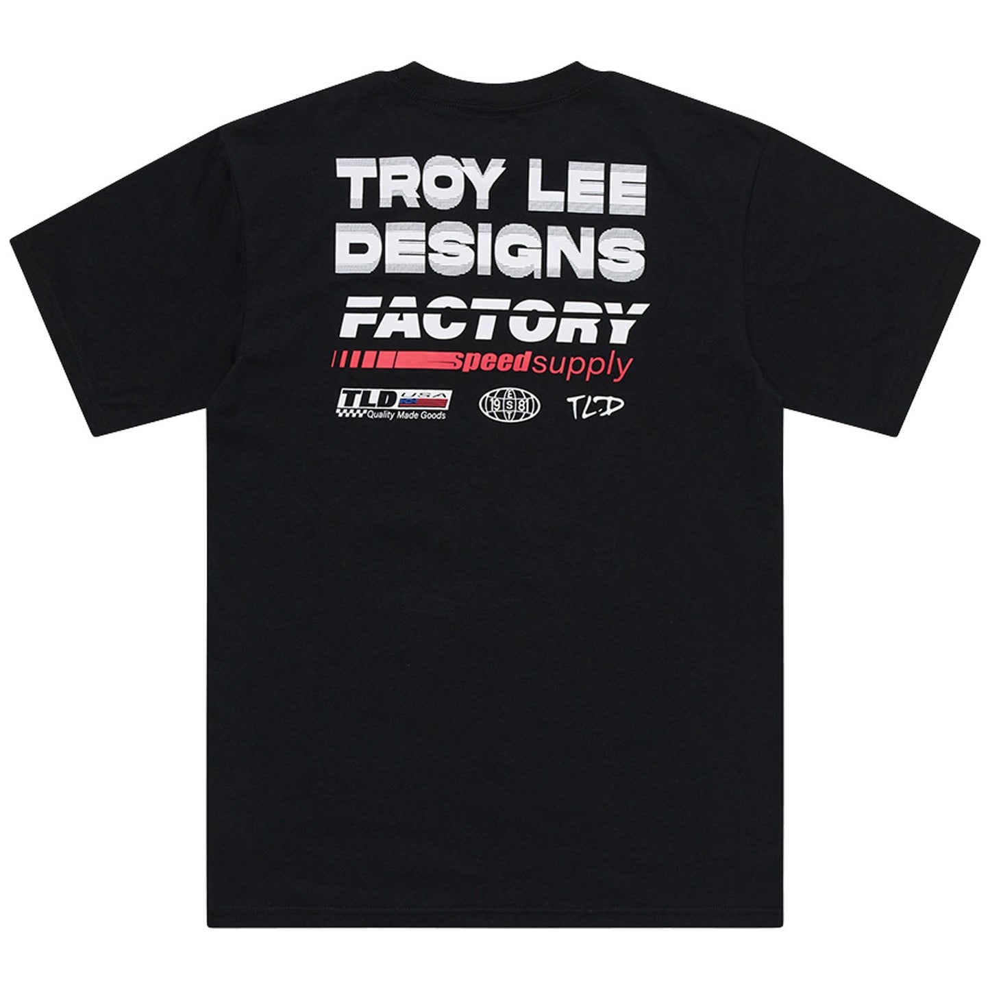 TLD Factory-Kurzarm-T‑Shirt, Schwarz