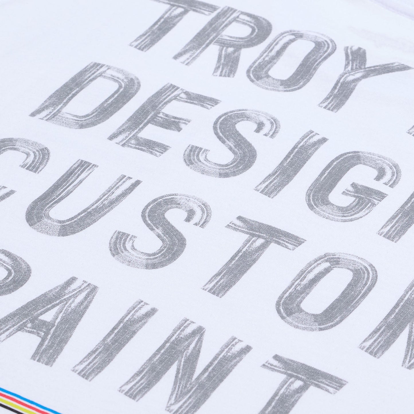 TLD Paint Shop-Kurzarm-T‑Shirt, Weiß