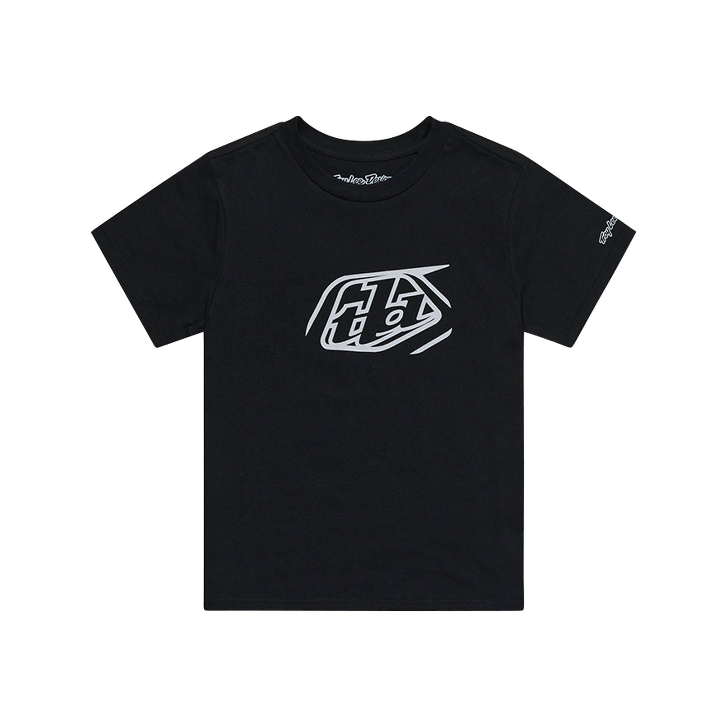 TLD Badge-Kurzarm-T‑Shirt für Kinder, Schwarz