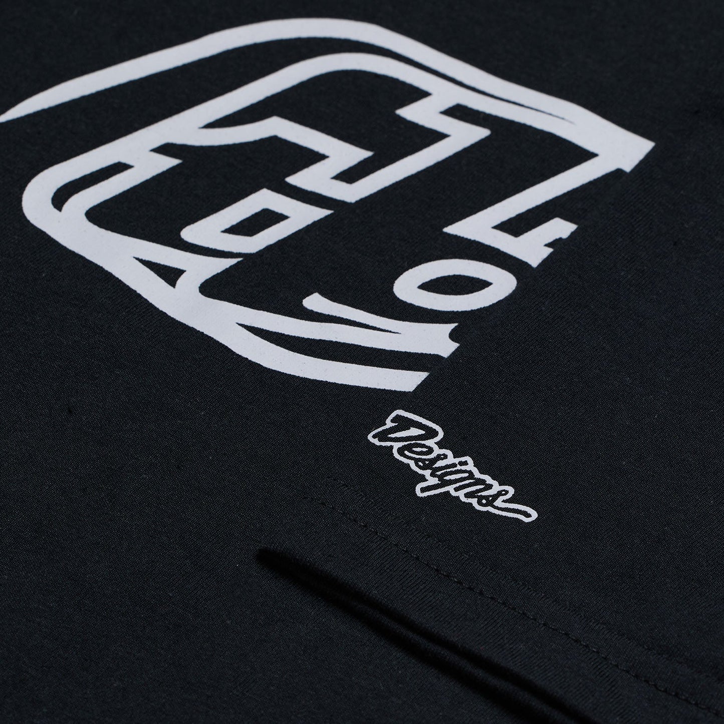 TLD Badge-Kurzarm-T‑Shirt für Kinder, Schwarz