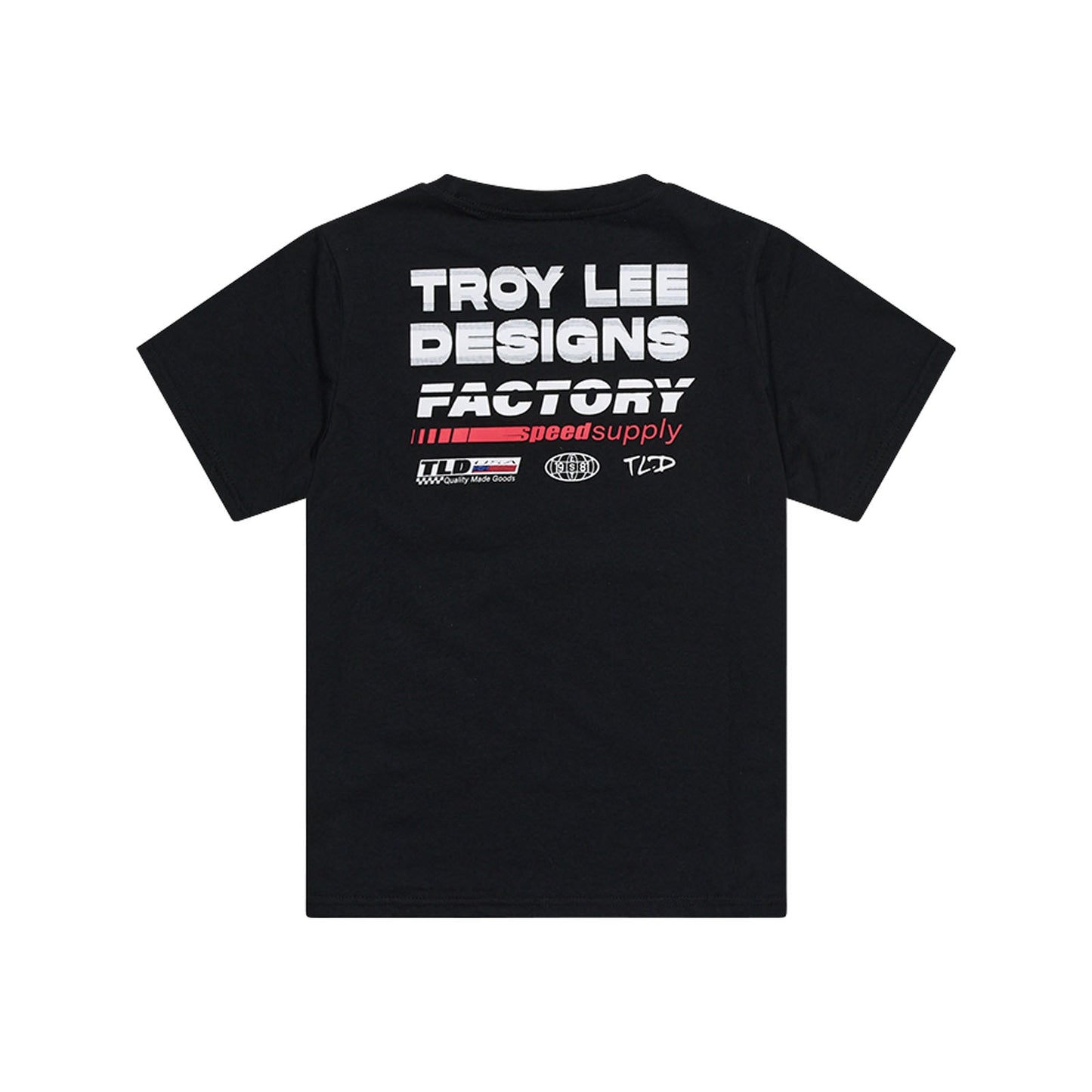 TLD Factory-Kurzarm-T‑Shirt für Kinder, Schwarz