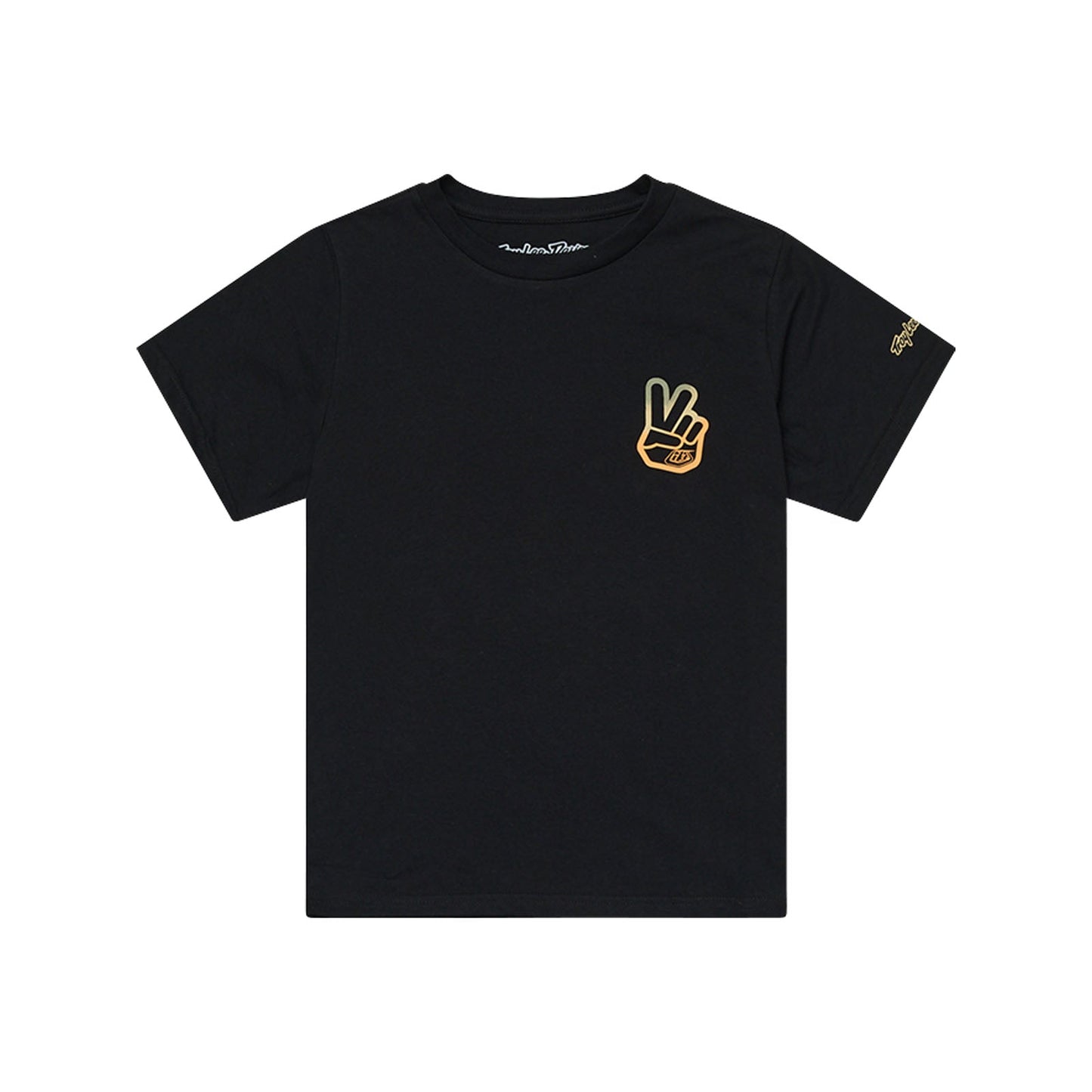 TLD Peace Out-Kurzarm-T‑Shirt für Kinder, Schwarz