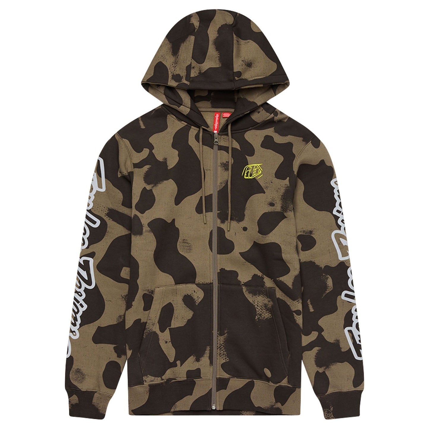 TLD Branded-Hoodie mit Reißverschluss, Olive Camo