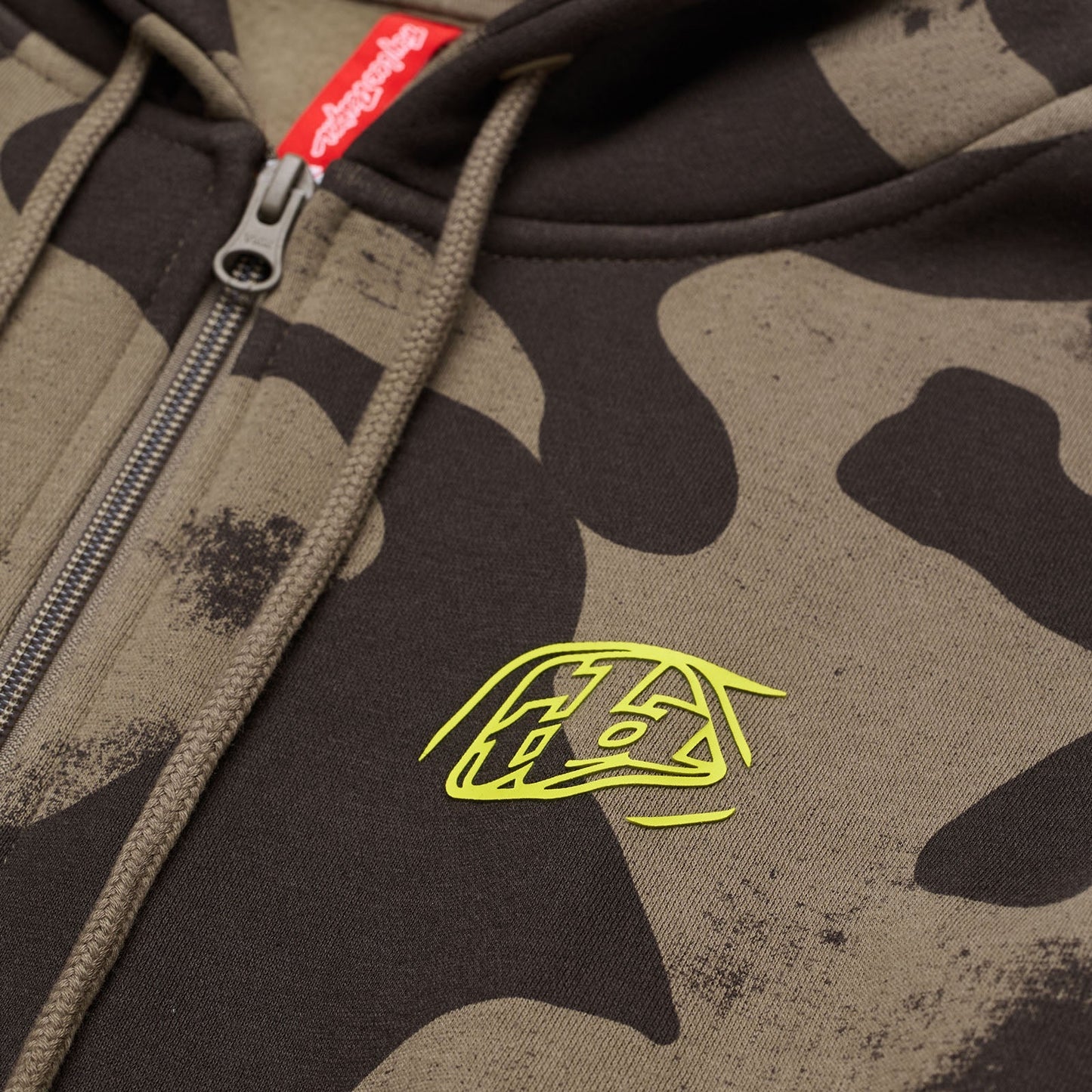 TLD Branded-Hoodie mit Reißverschluss, Olive Camo