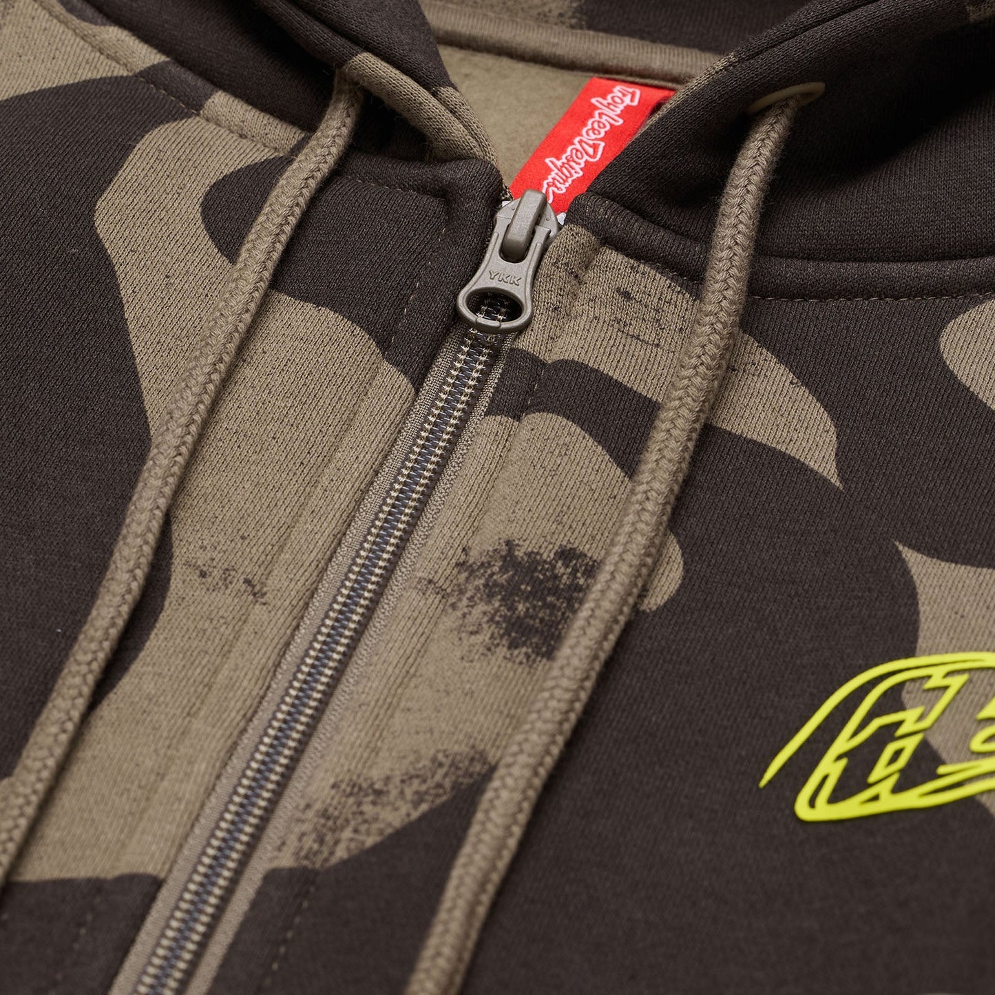 TLD Branded-Hoodie mit Reißverschluss, Olive Camo