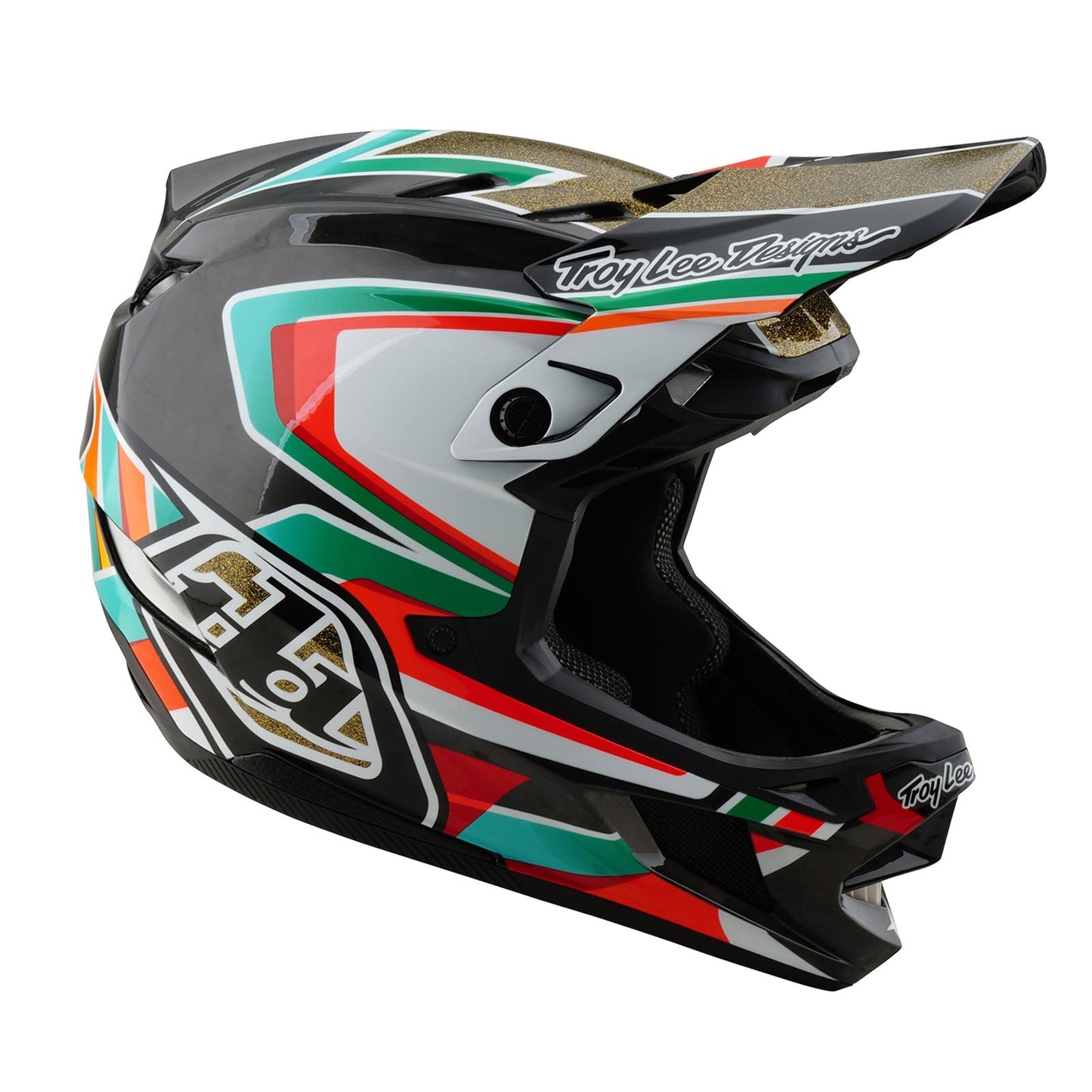 TLD D4 Carbon-Helm mit MIPS Frames, Schwarz/Gold