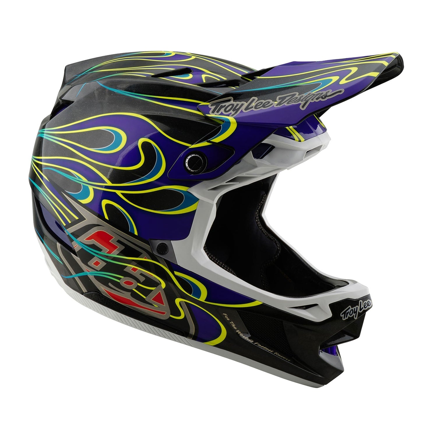 TLD D4 Carbon-Helm mit MIPS Torched, Schwarz/Lila