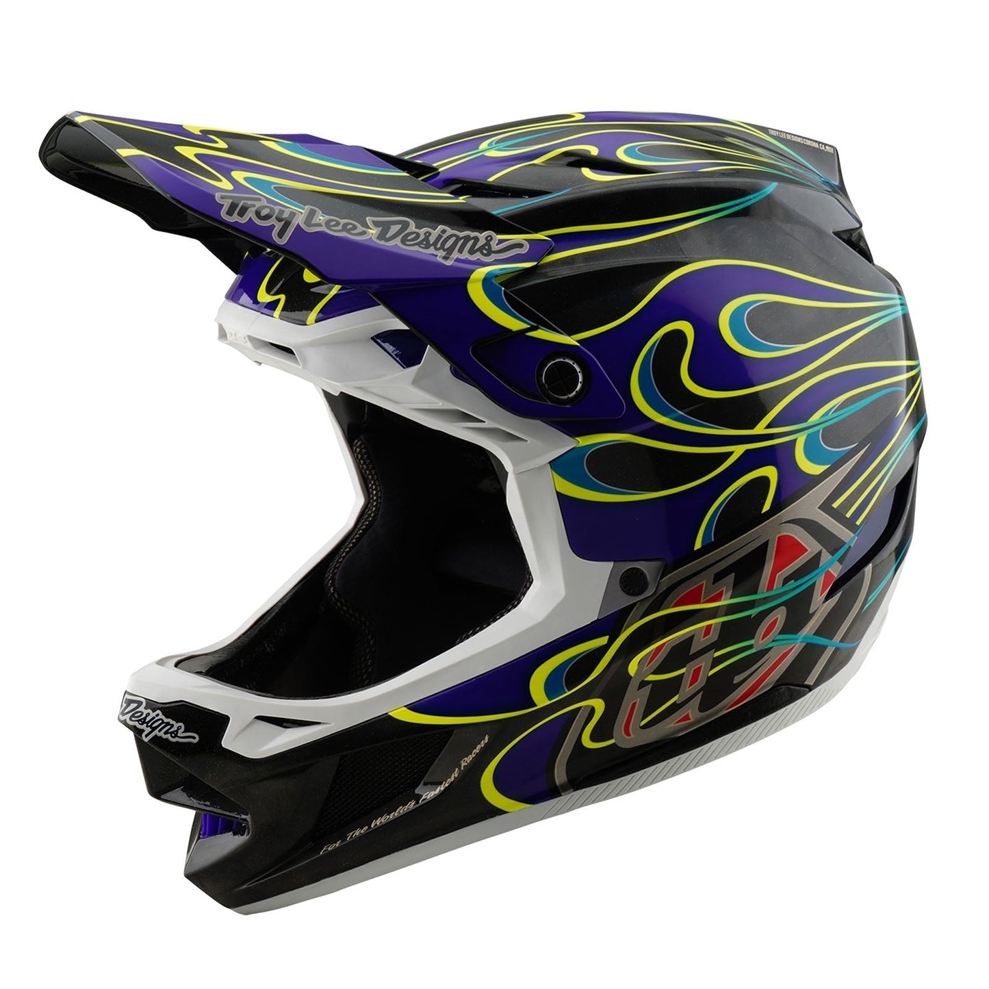 TLD D4 Carbon-Helm mit MIPS Torched, Schwarz/Lila