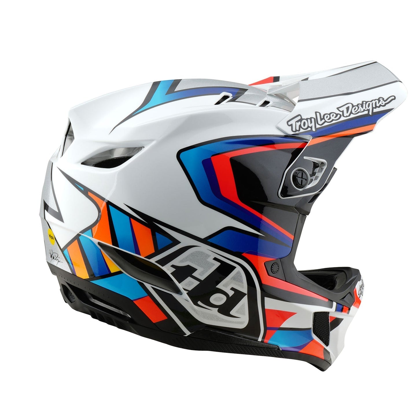 TLD D4 Composite-Helm mit MIPS Omega, Weiß/Silber