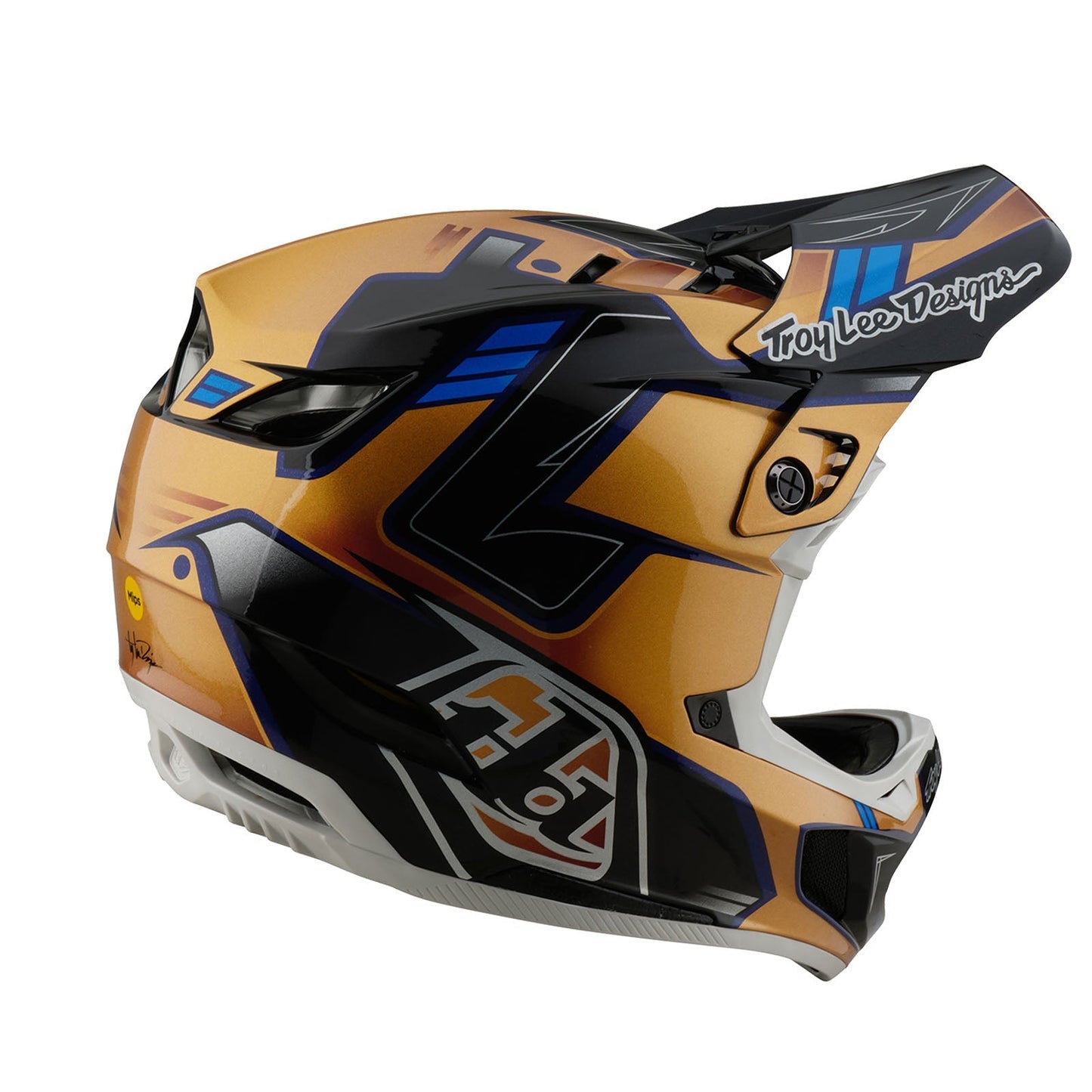 TLD D4 Composite-Helm mit MIPS Royalty, Schwarz/Gold