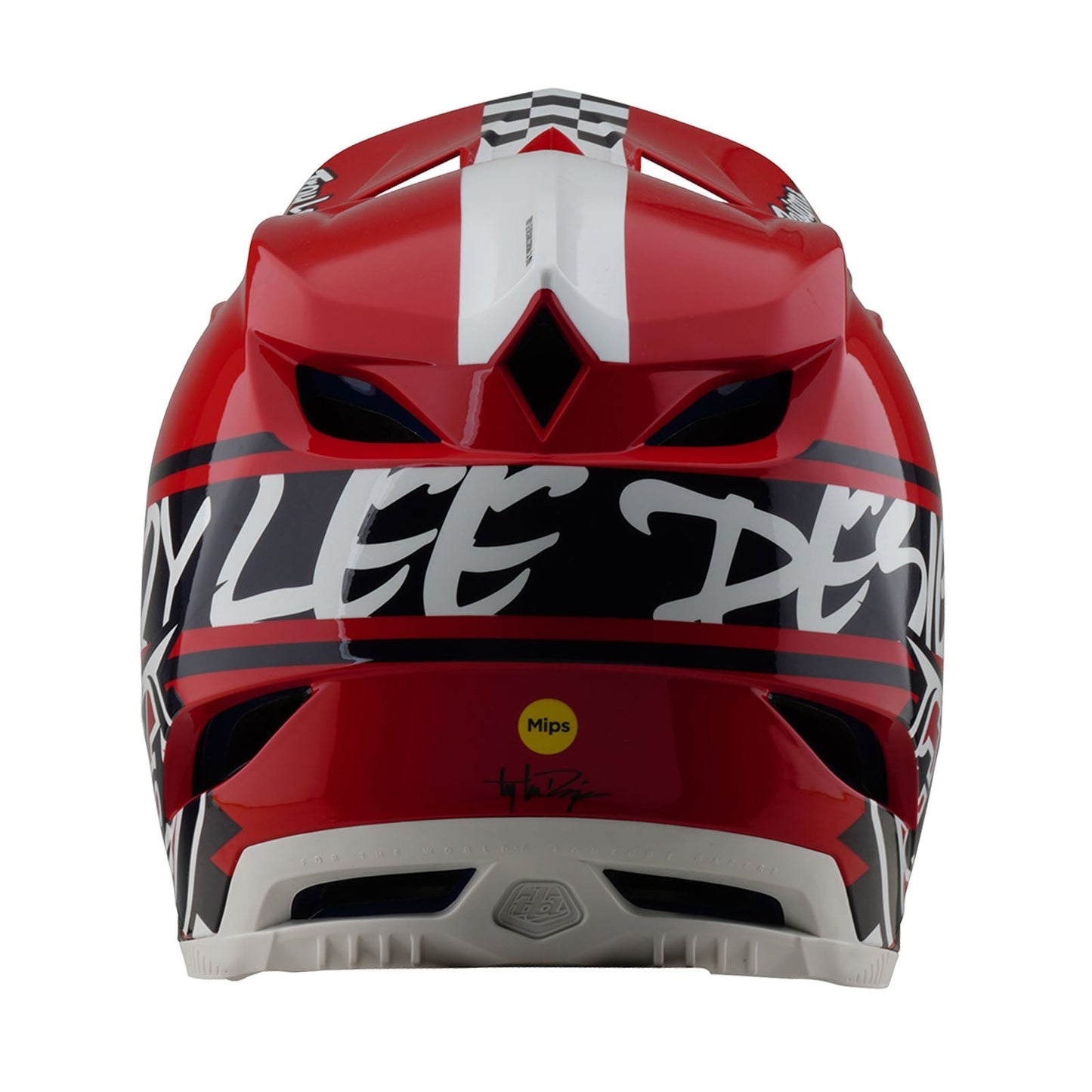 TLD D4 Polyacrylit-Helm mit MIPS Fifty-50, Weiß/Rot