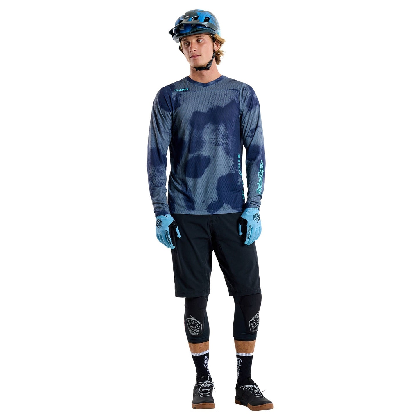 TLD Skyline Air Langarm-Trikot Flared, Stahlgrau