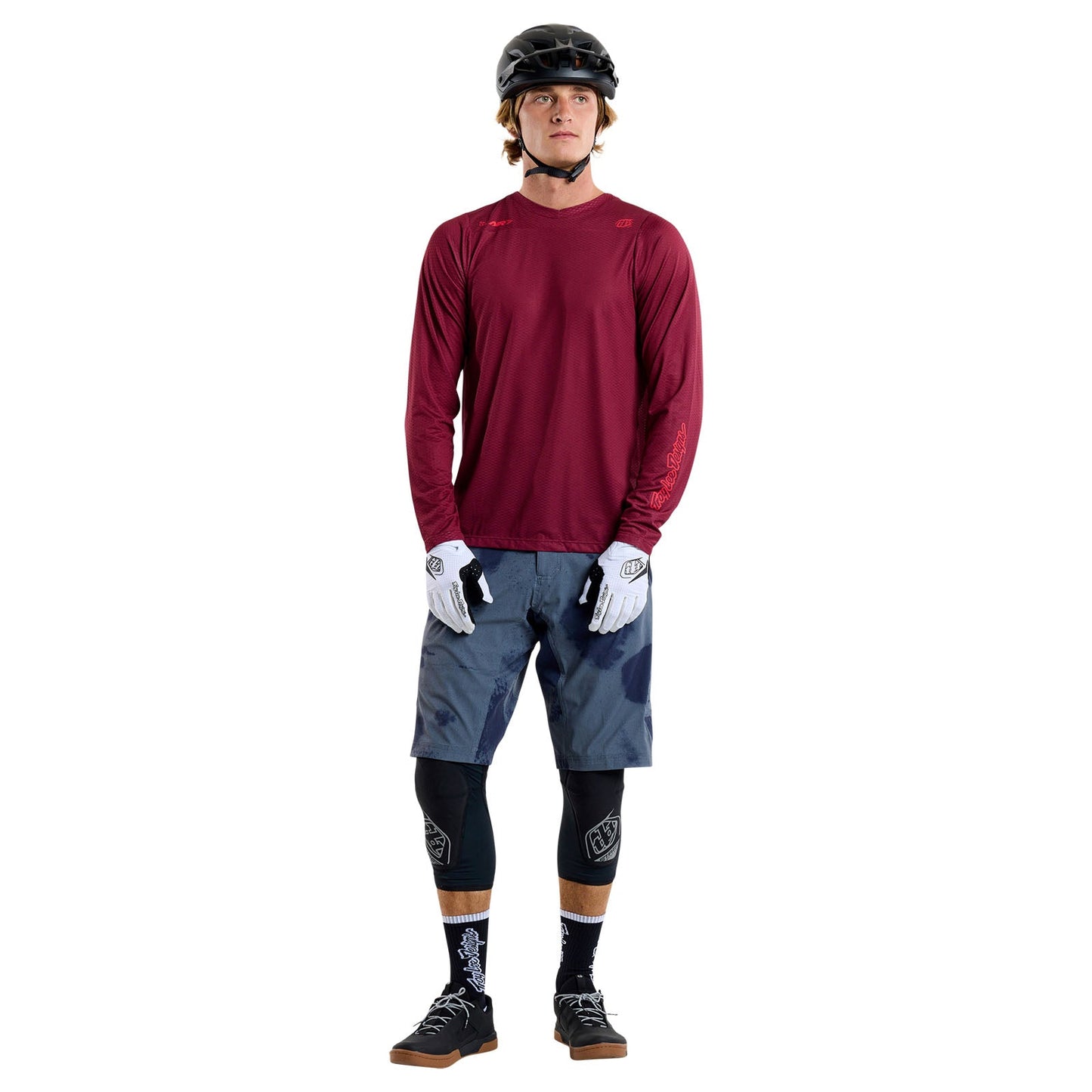 TLD Skyline Air Langarm-Trikot Mono, Ochsenblut