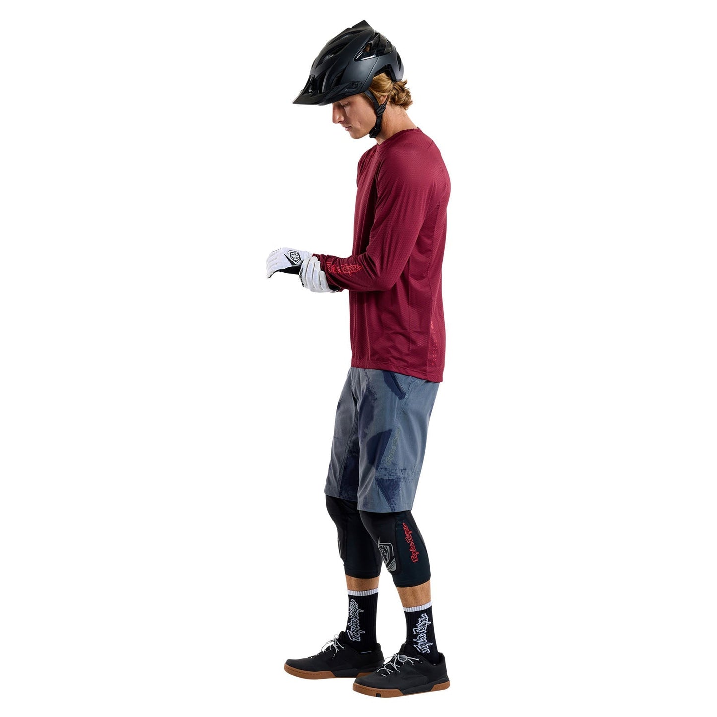 TLD Skyline Air Langarm-Trikot Mono, Ochsenblut