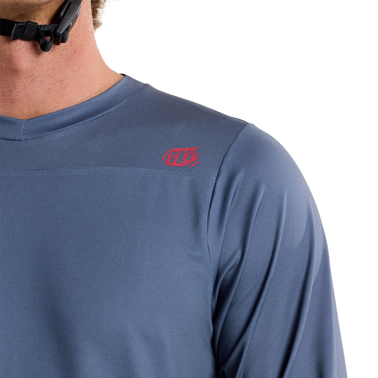 TLD Skyline Langarm-Trikot Mono, Stahlblau