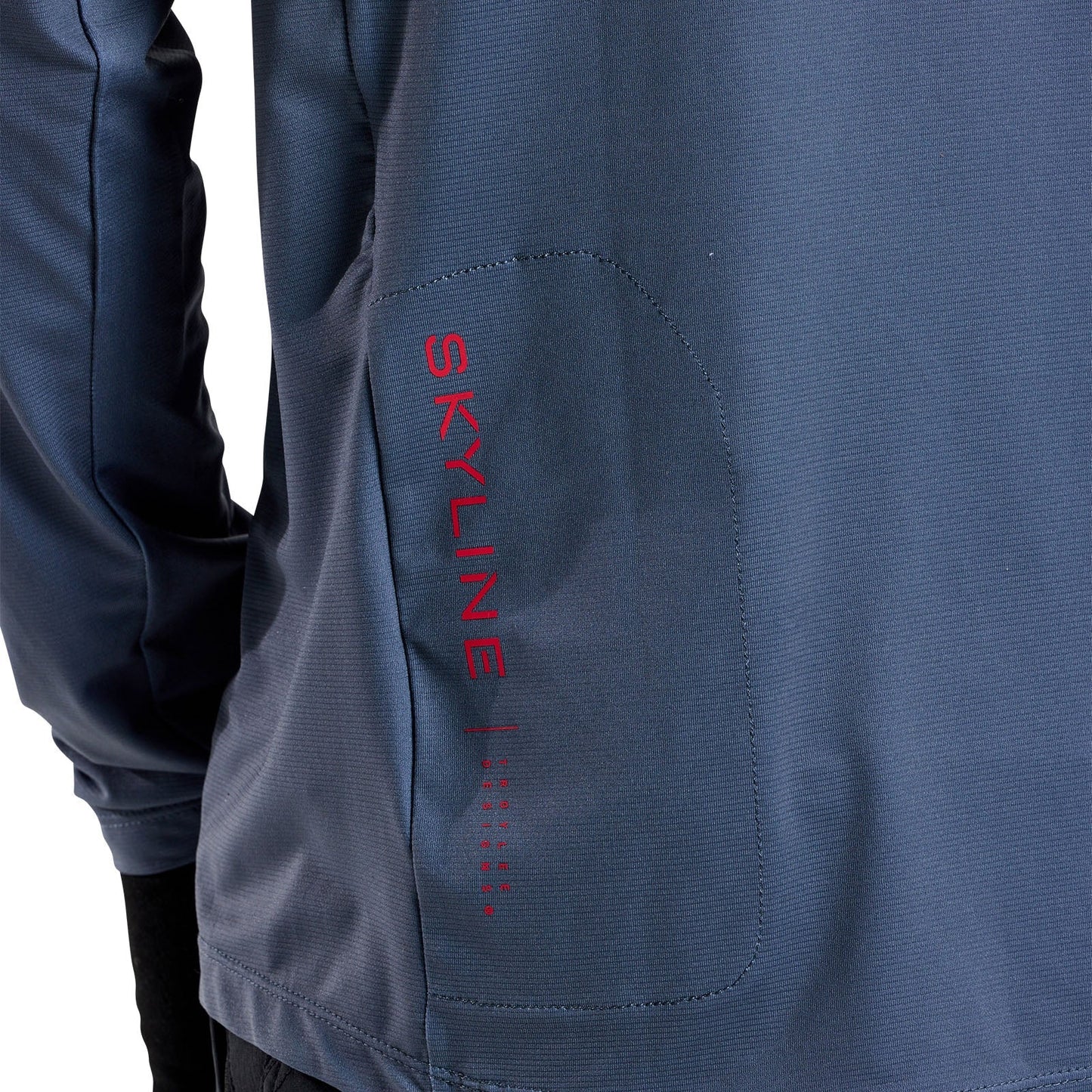 TLD Skyline Langarm-Trikot Mono, Stahlblau