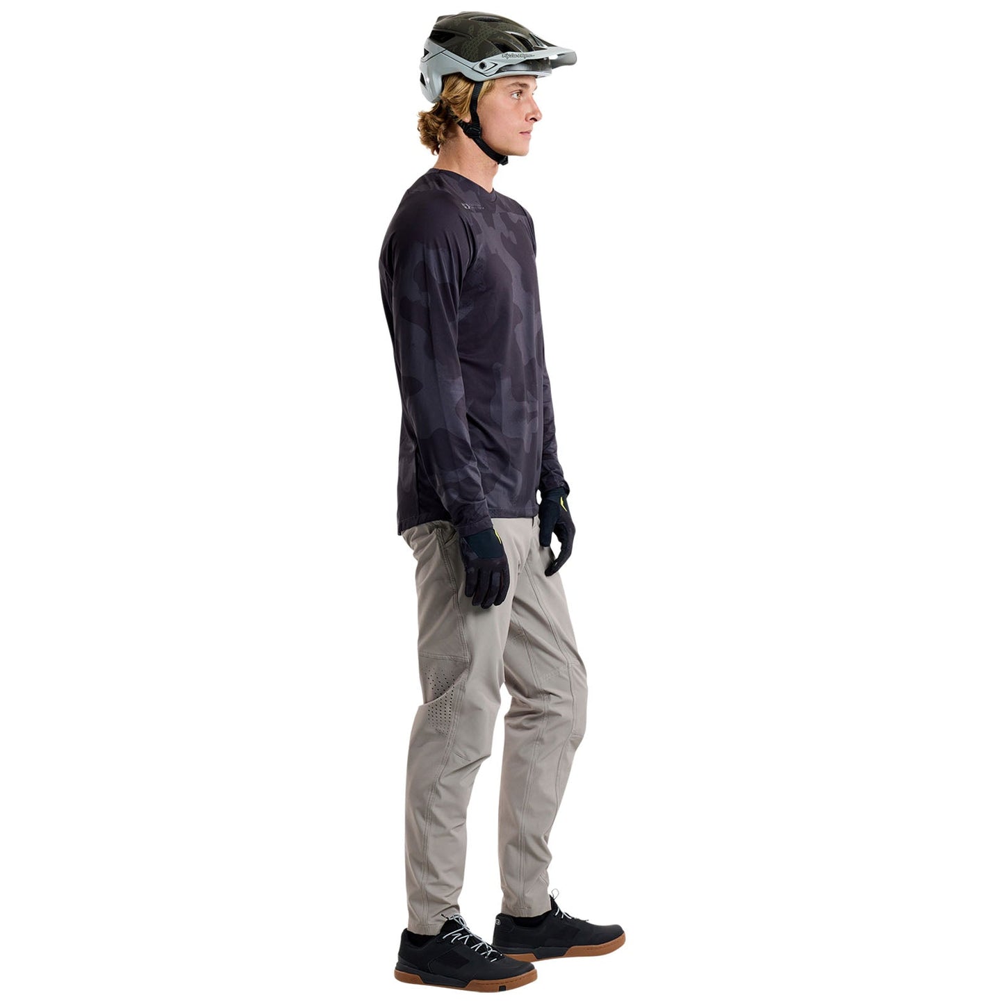 TLD Skyline Langarm-Trikot Scrubland, Schwarz