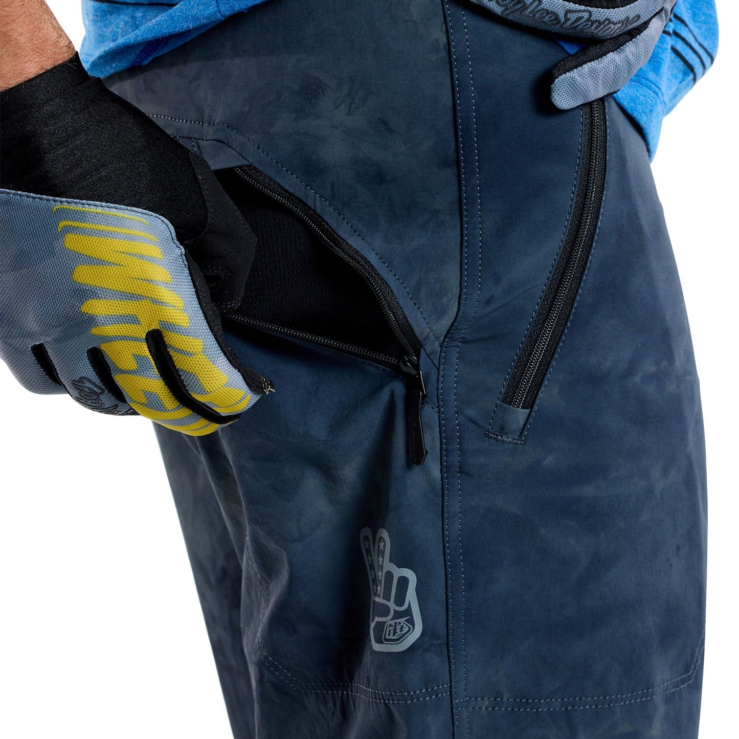 TLD Skyline Trail-Shorts mit Liner Washed Out, Regenwolkengrau