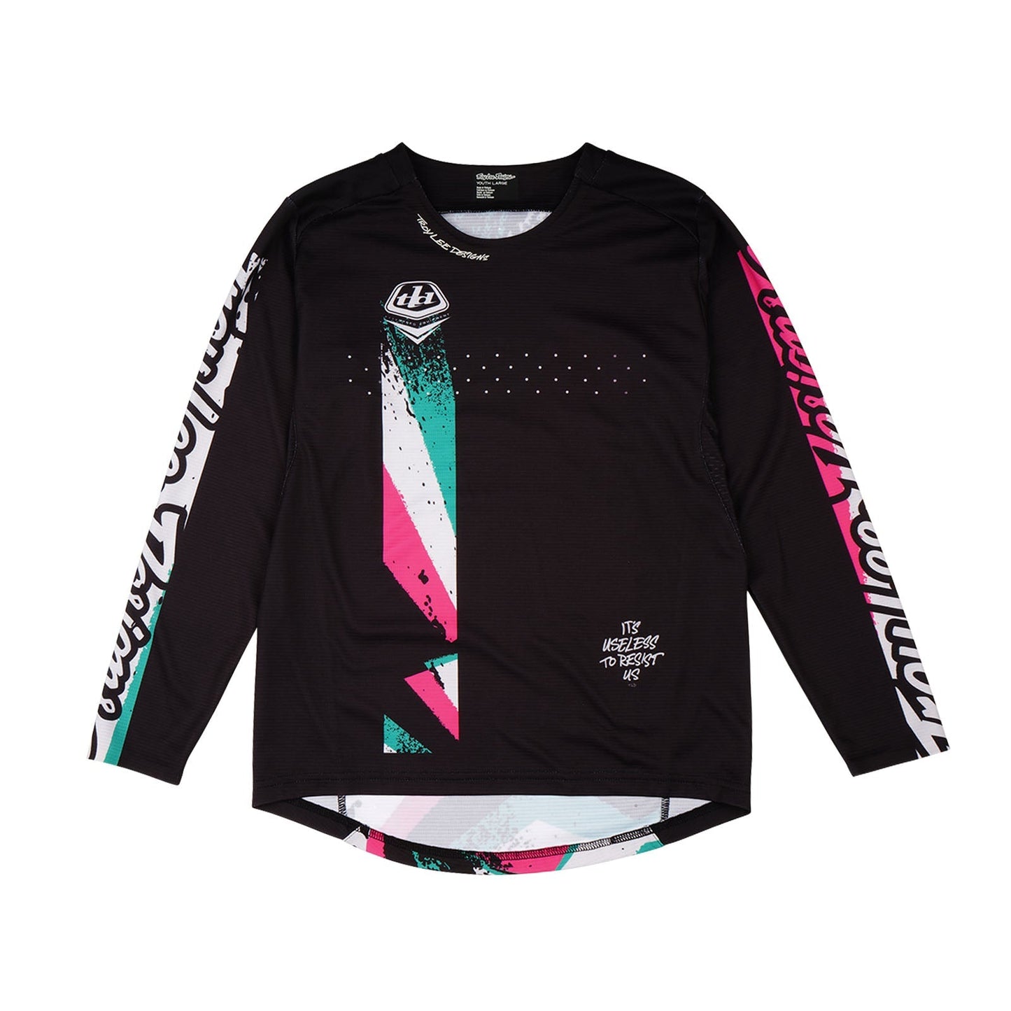 TLD Sprint-Trikot für Kinder Full Pull, Schwarz