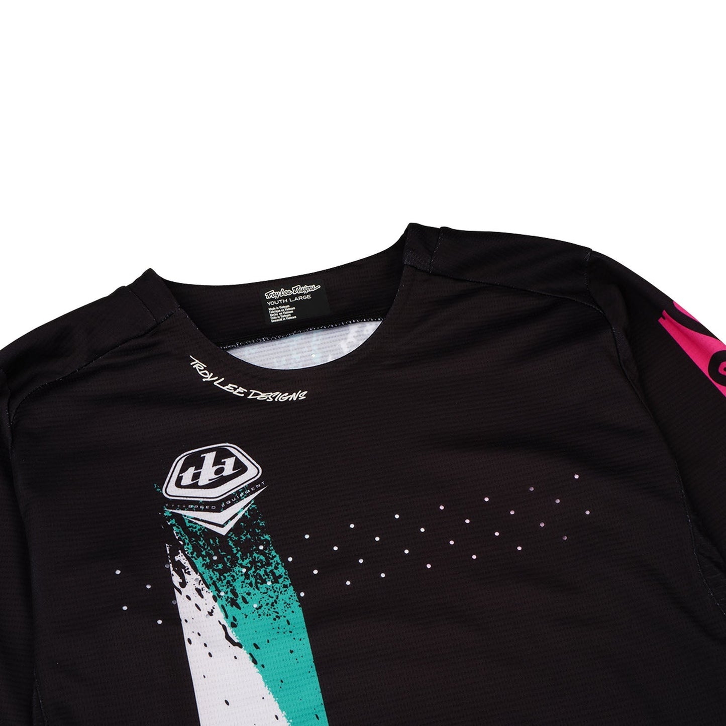 TLD Sprint-Trikot für Kinder Full Pull, Schwarz