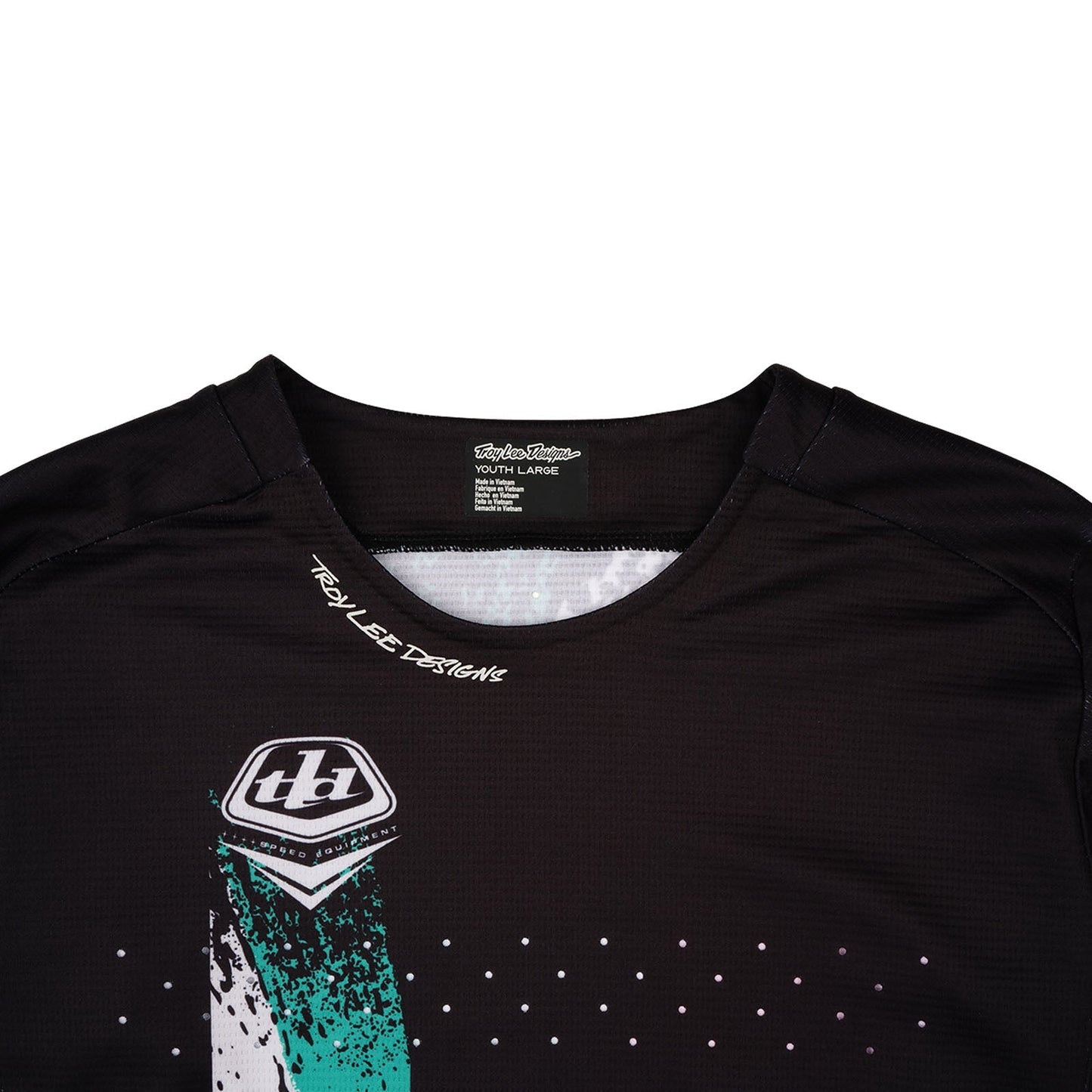 TLD Sprint-Trikot für Kinder Full Pull, Schwarz