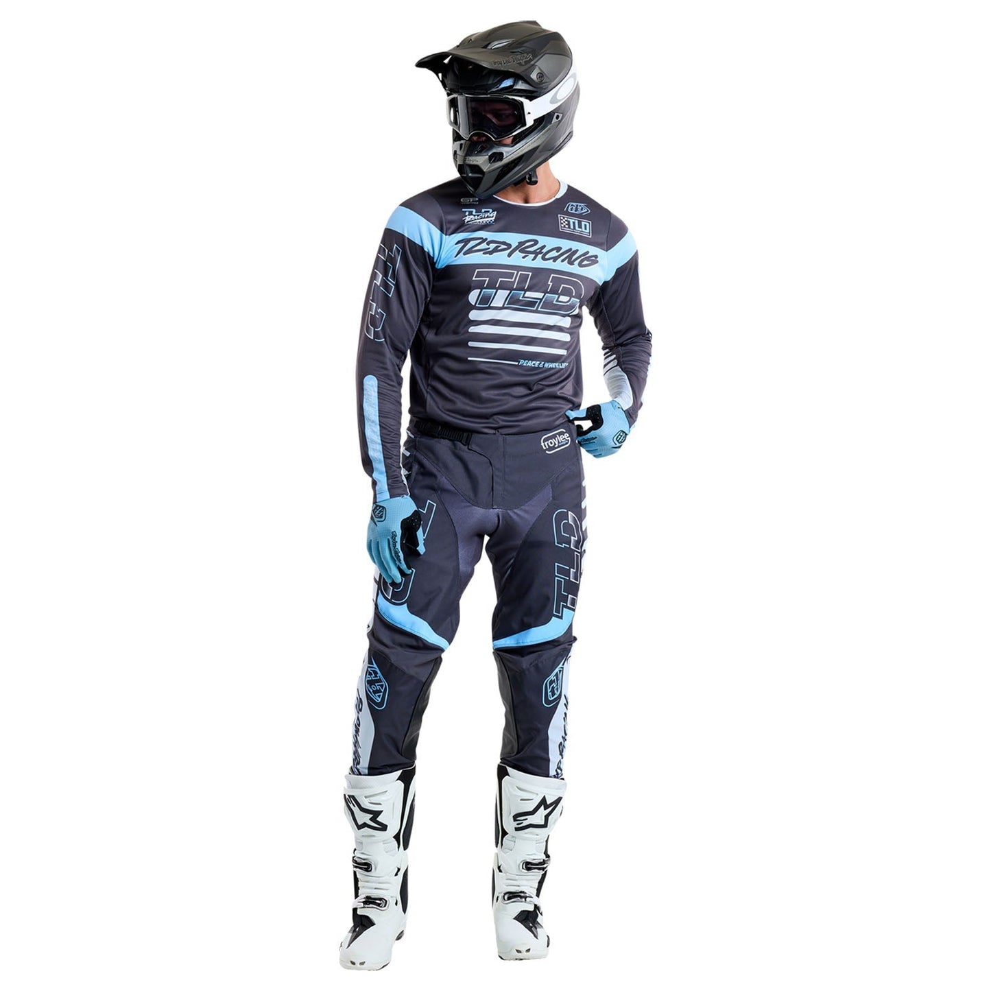 TLD GP Pro-Trikot Fünfzig-50, Anthrazit/Rauchgrau